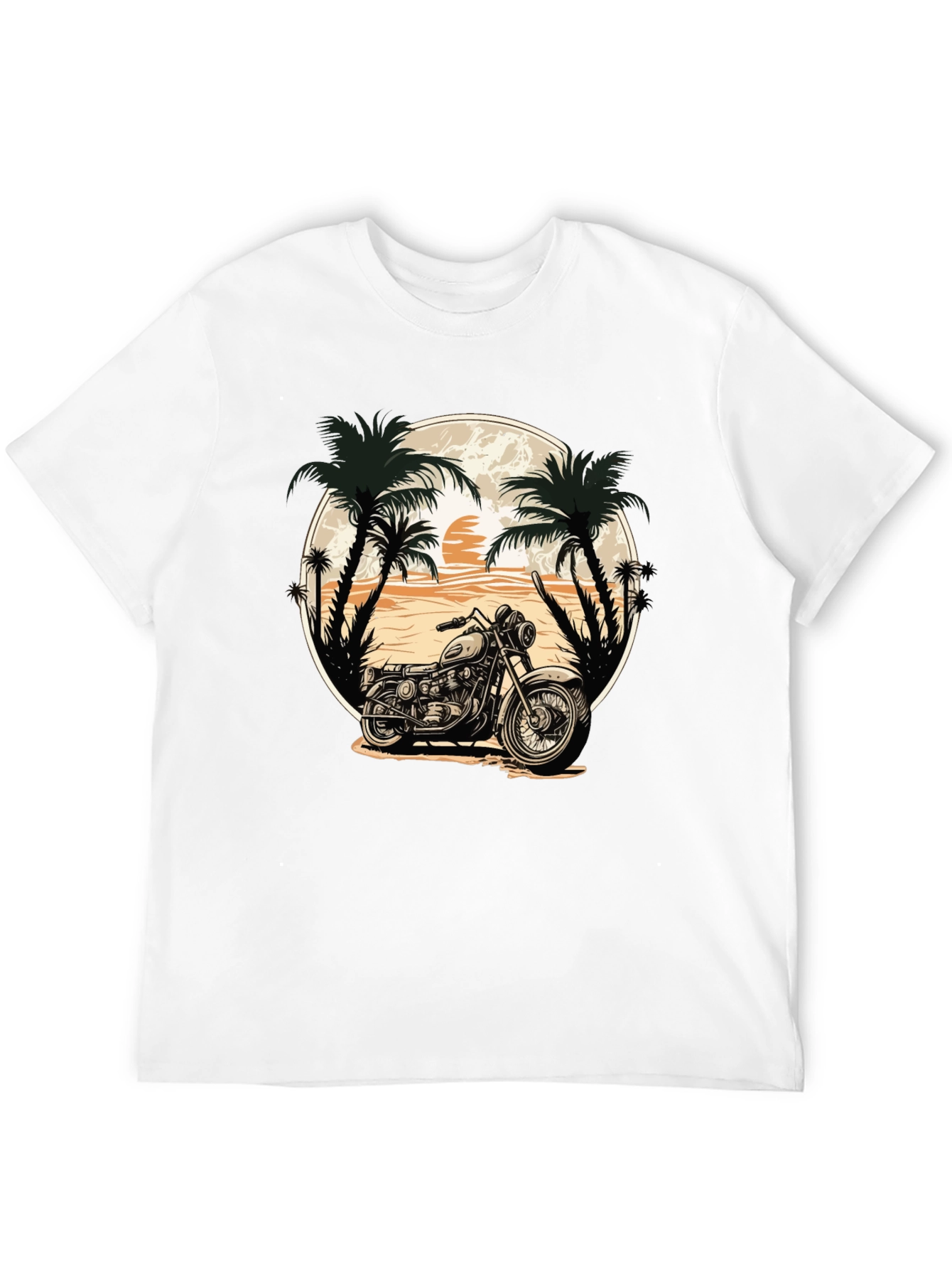 Motorcycle Beach Graphic Tee