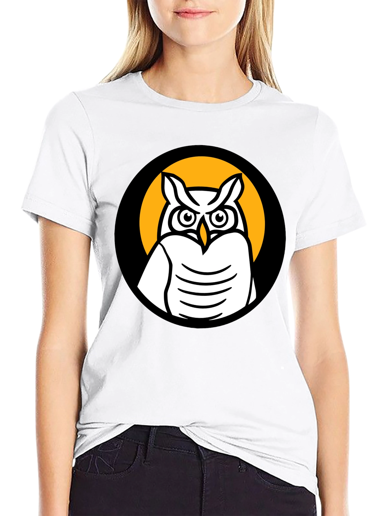 Owl Graphic Black T-Shirt - Menswear