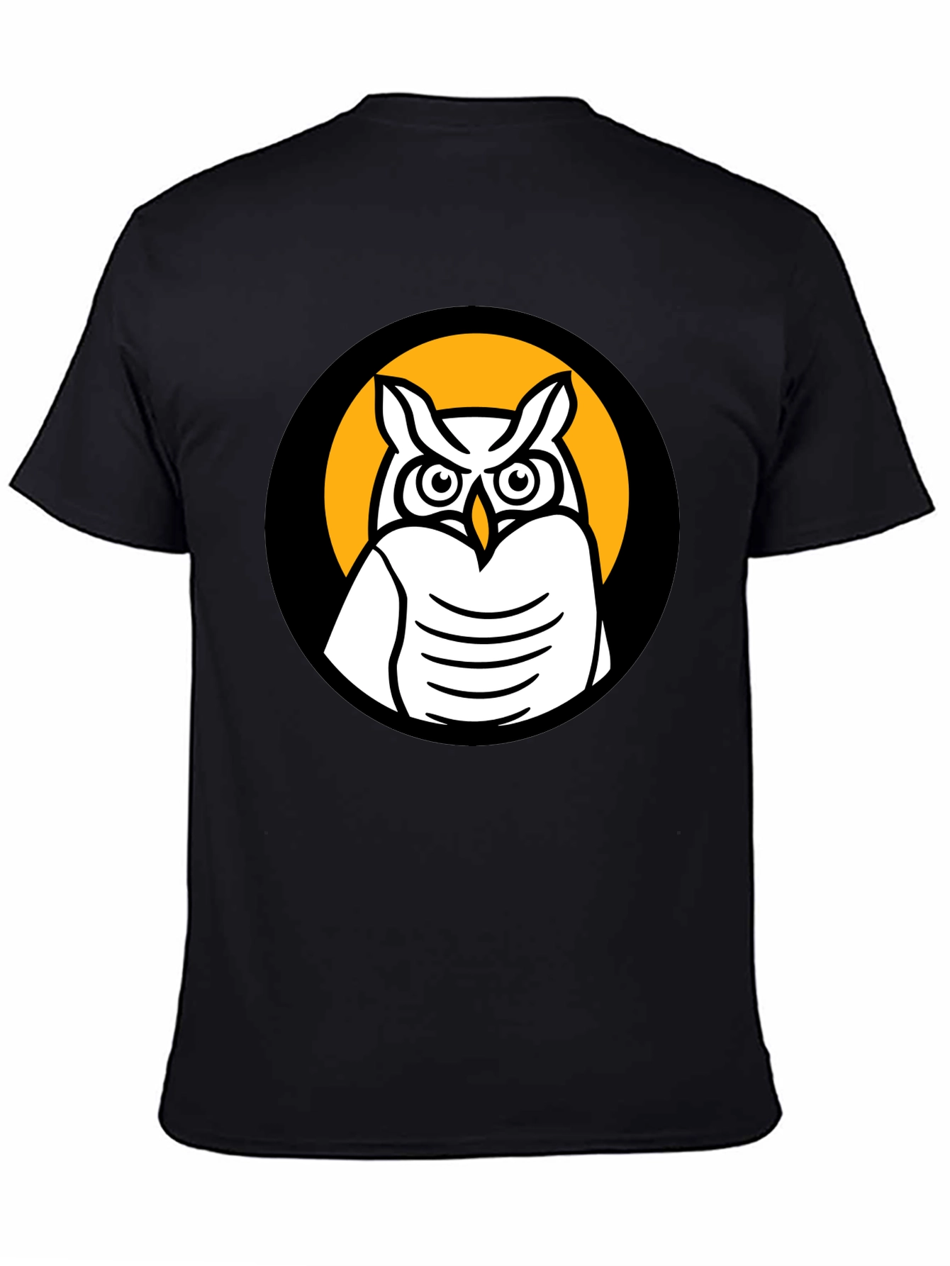 Owl Graphic Black T-Shirt - Menswear