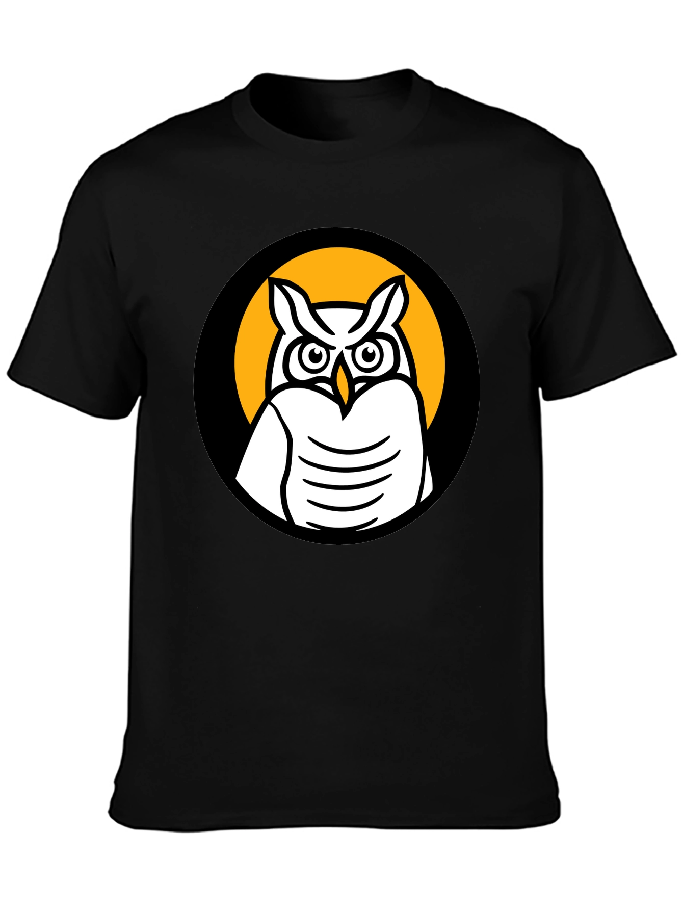 Owl Graphic Black T-Shirt - Menswear