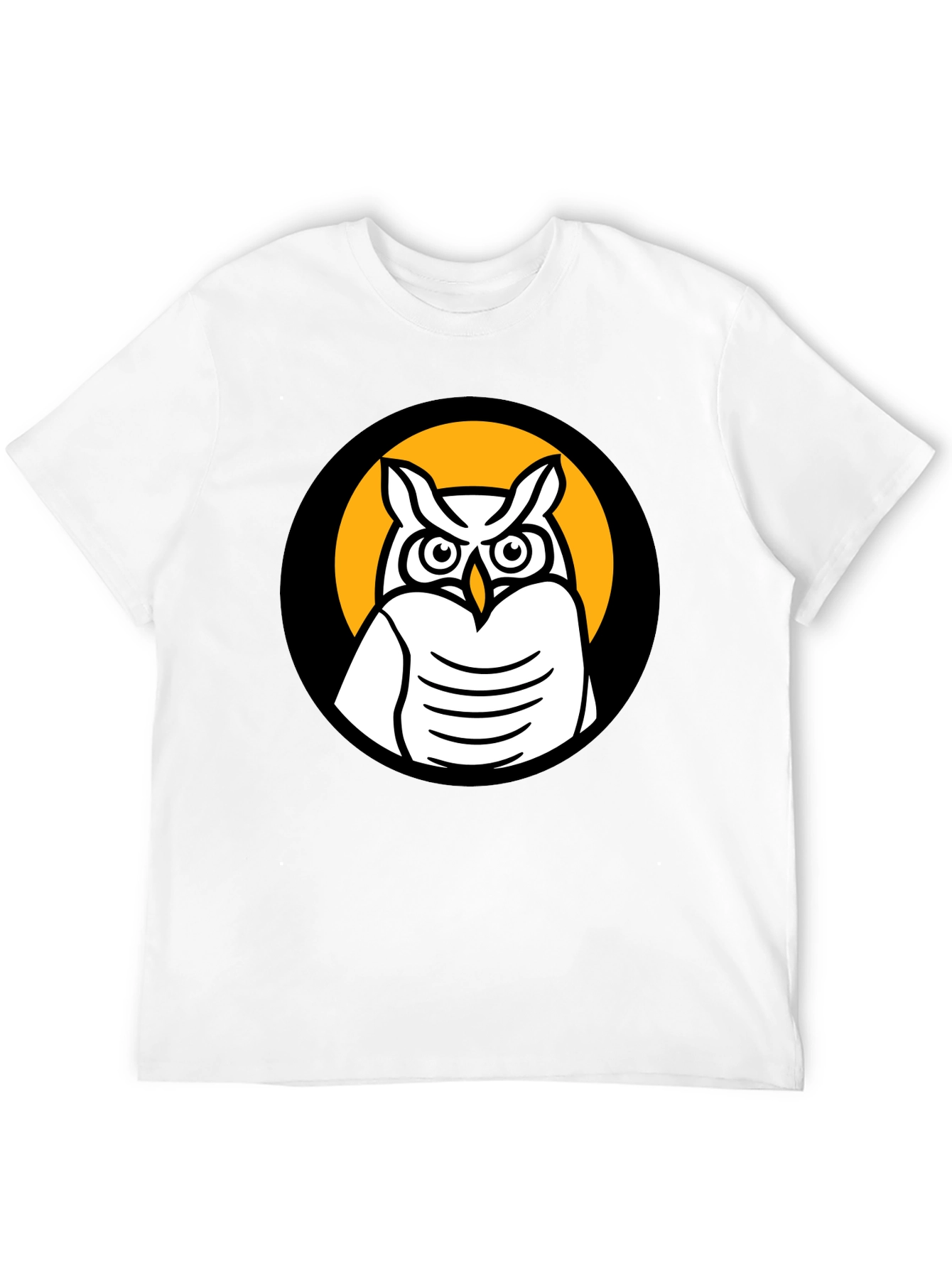 Owl Graphic Black T-Shirt - Menswear