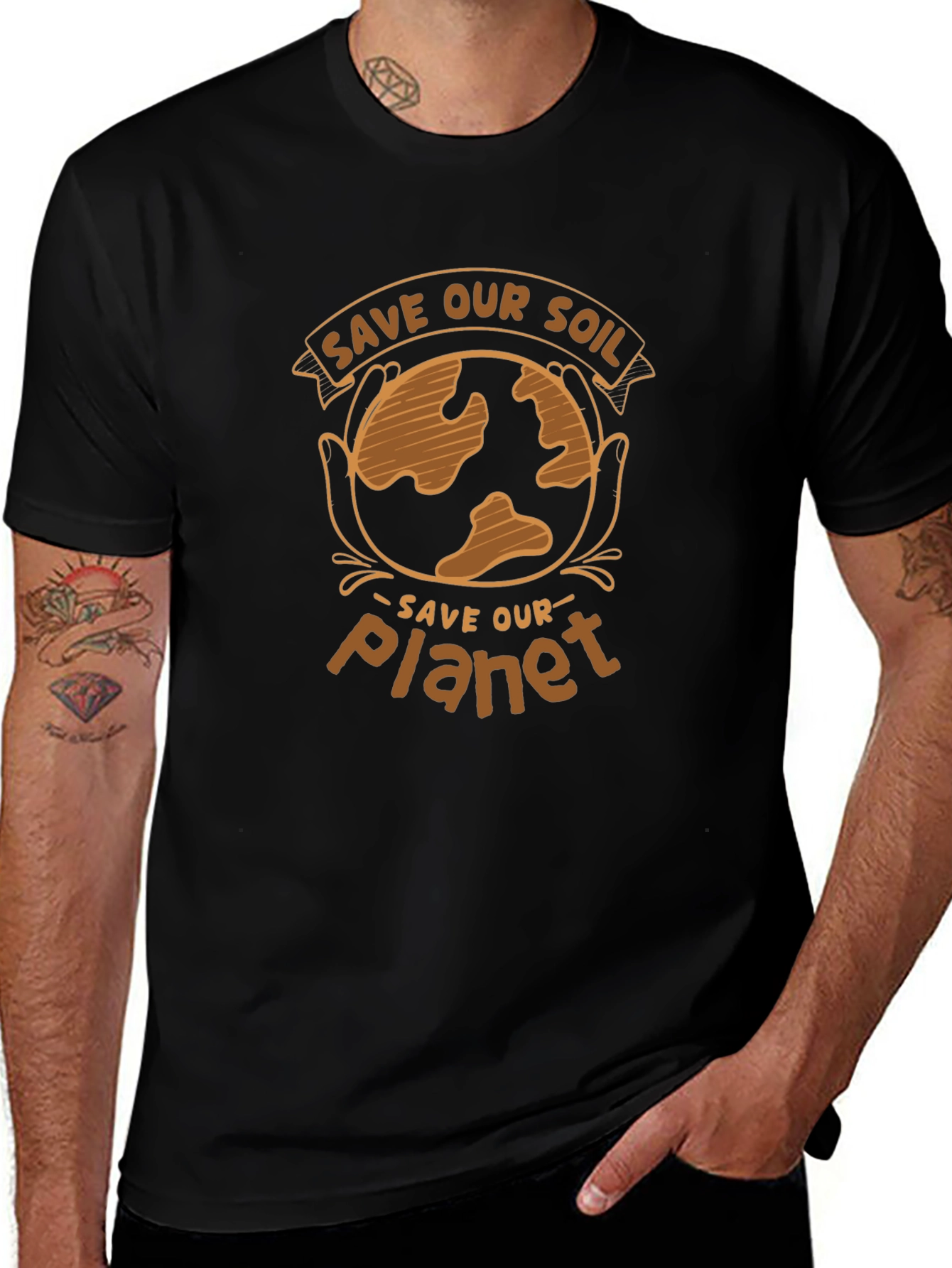 Save Our Soil Planet Graphic Tee - Black