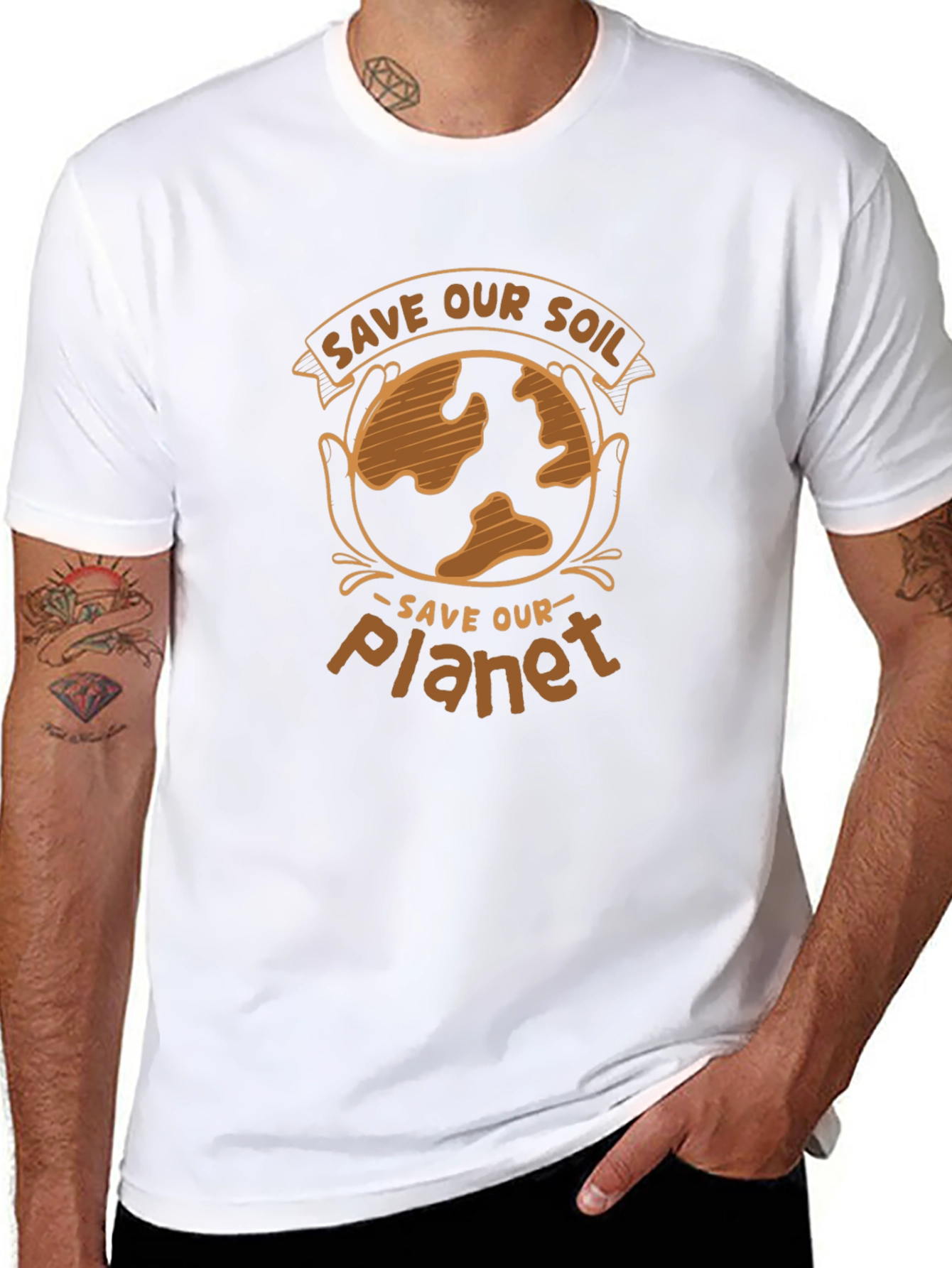 Save Our Soil Planet Graphic Tee - Black