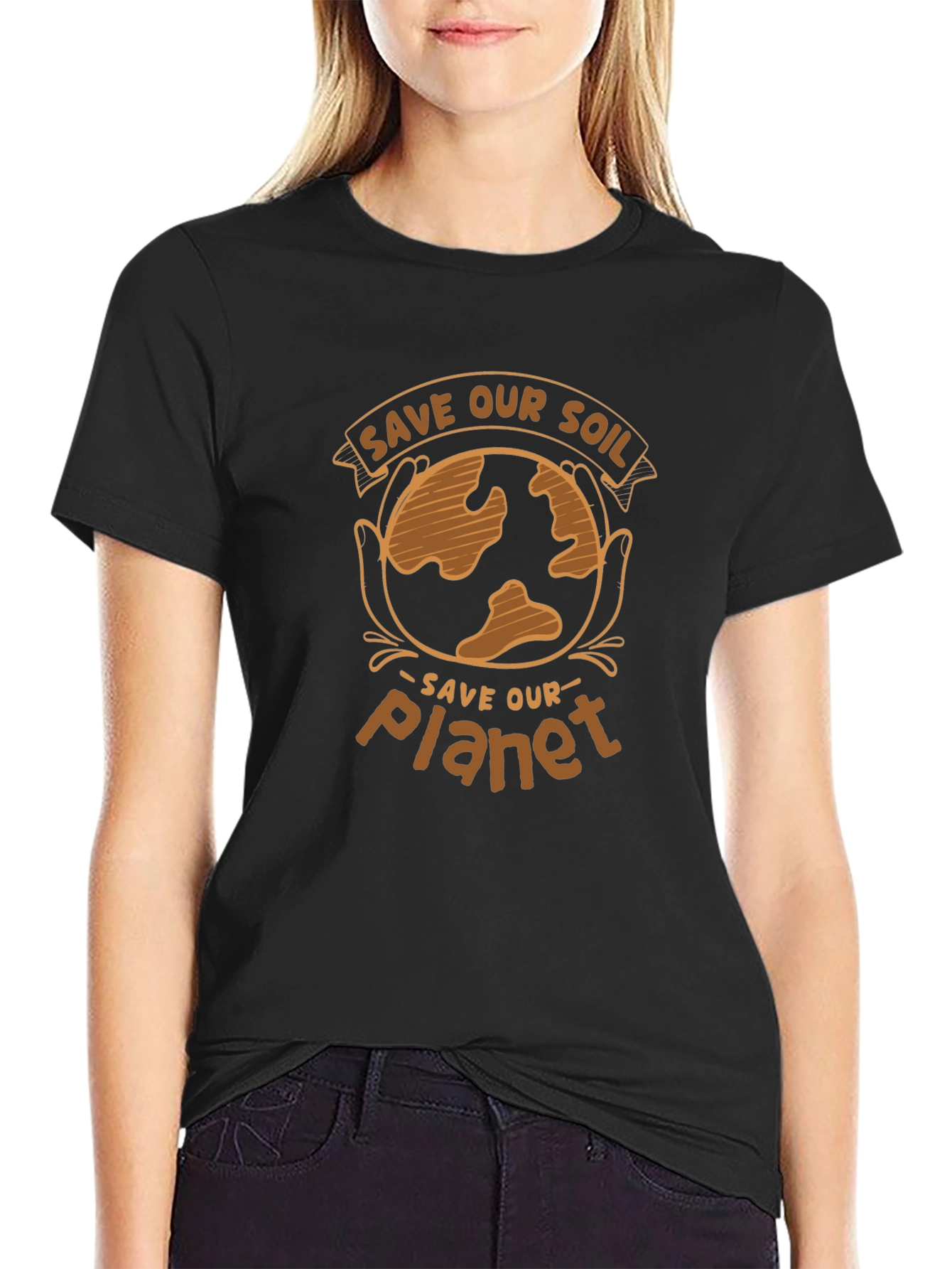 Save Our Soil Planet Graphic Tee - Black