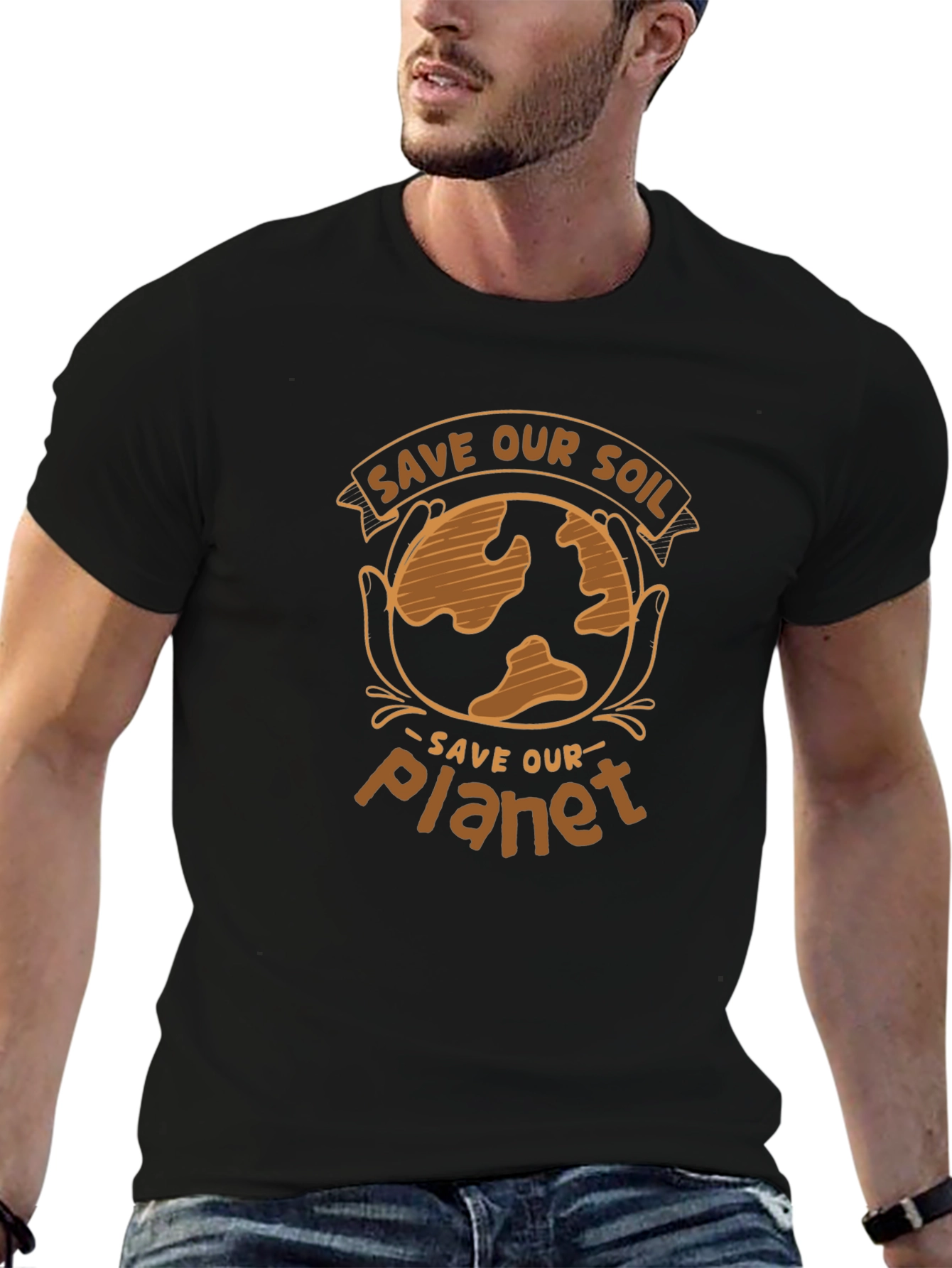 Save Our Soil Planet Graphic Tee - Black