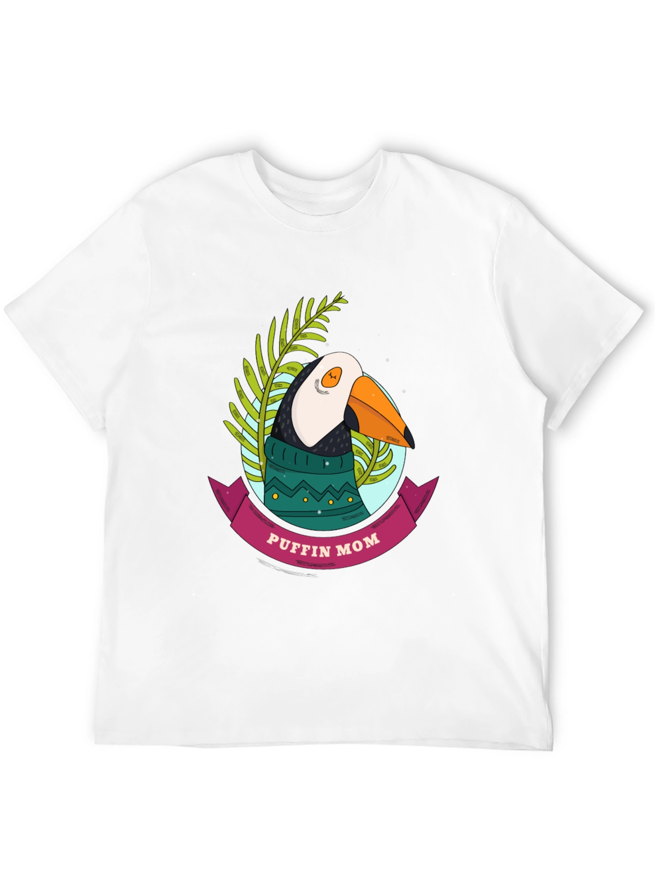 Puffin Mom Graphic Tee - Cute Bird Lover Shirt