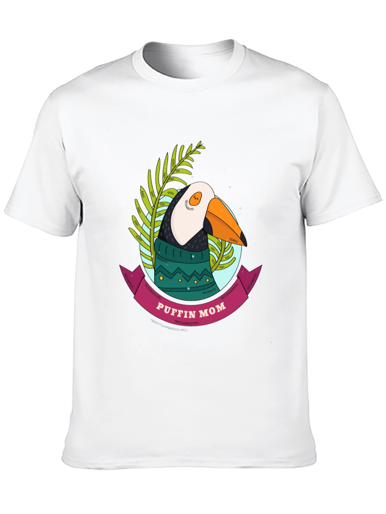 Puffin Mom Graphic Tee - Cute Bird Lover Shirt