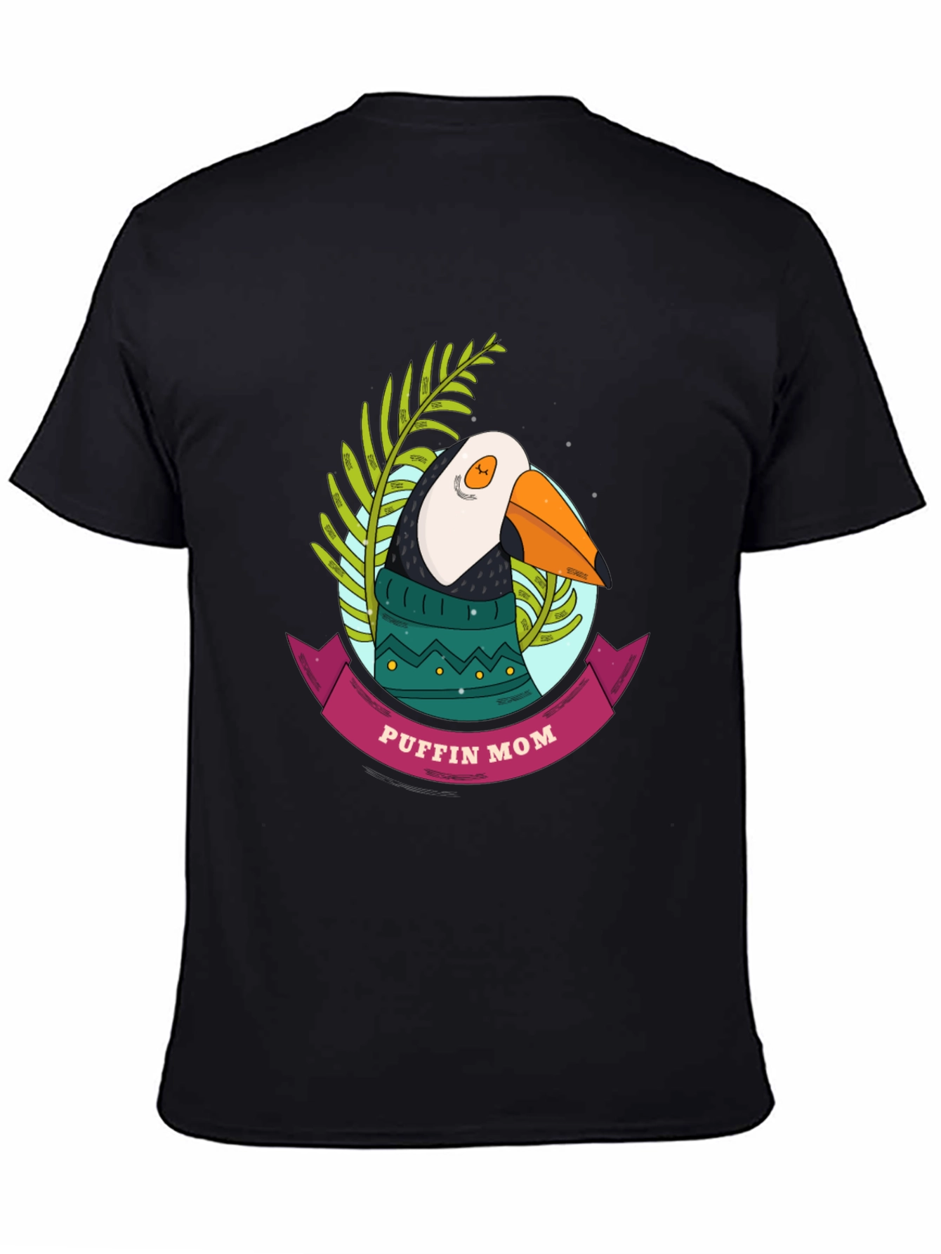 Puffin Mom Graphic Tee - Cute Bird Lover Shirt