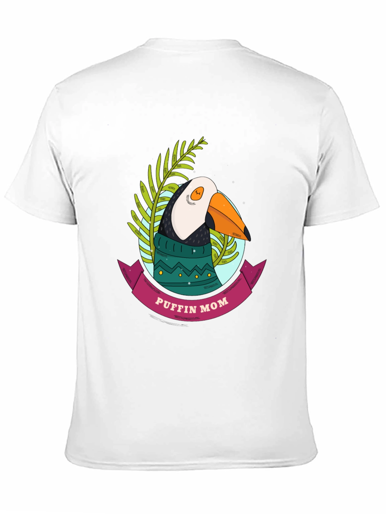 Puffin Mom Graphic Tee - Cute Bird Lover Shirt