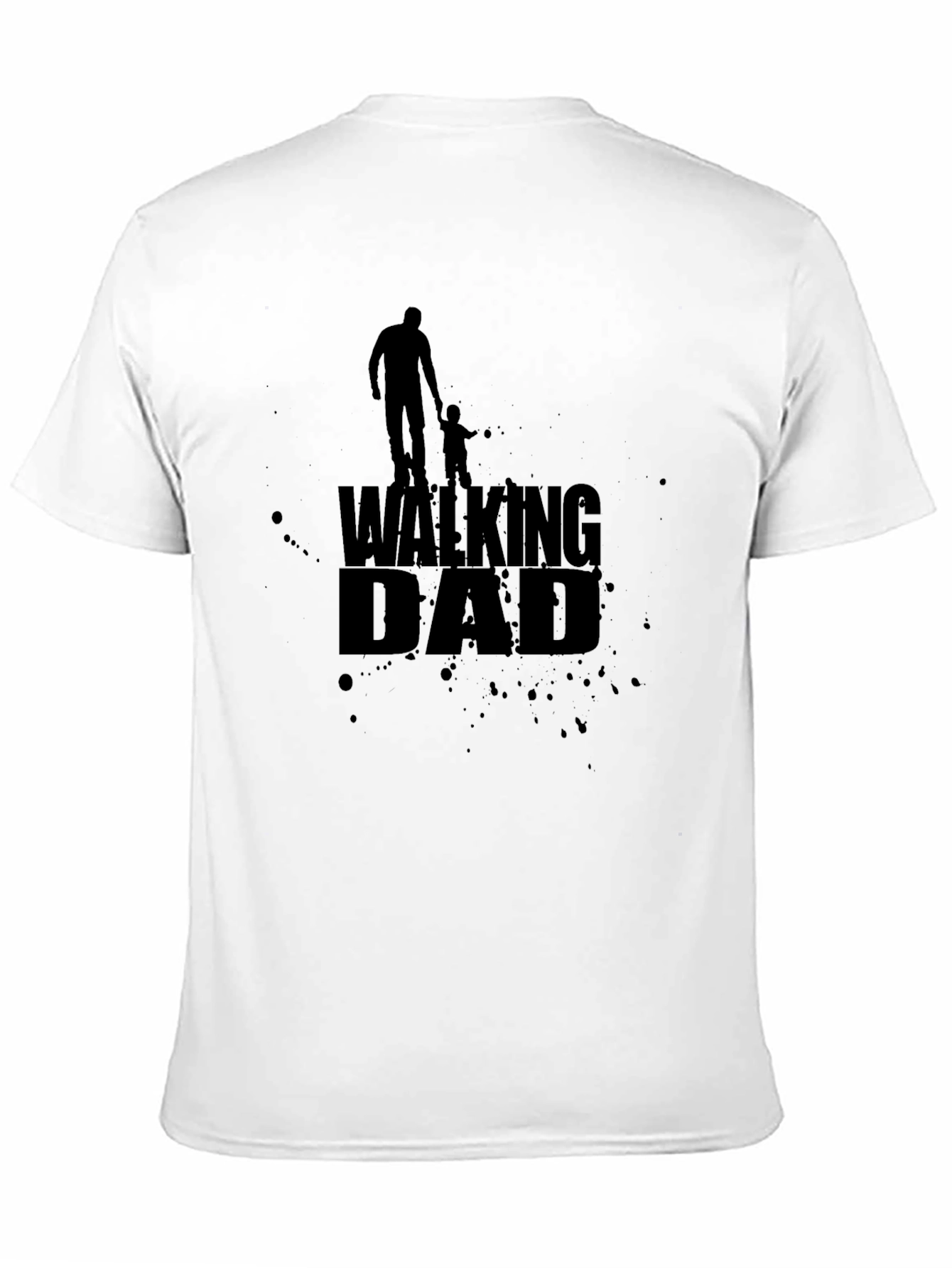 Walking Dad Black Graphic T-Shirt