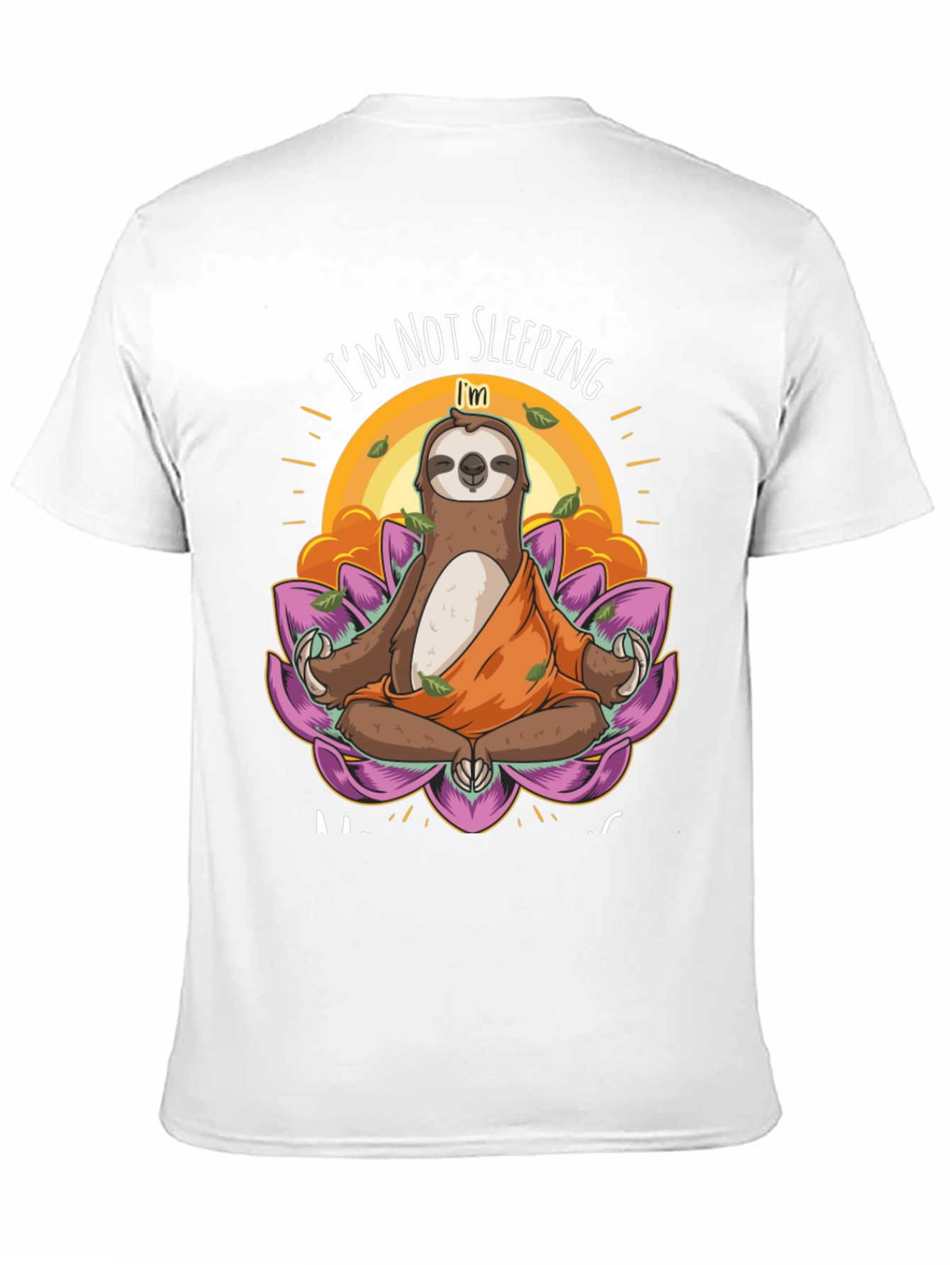 Meditating Sloth Graphic Tee - Funny Yoga Shirt