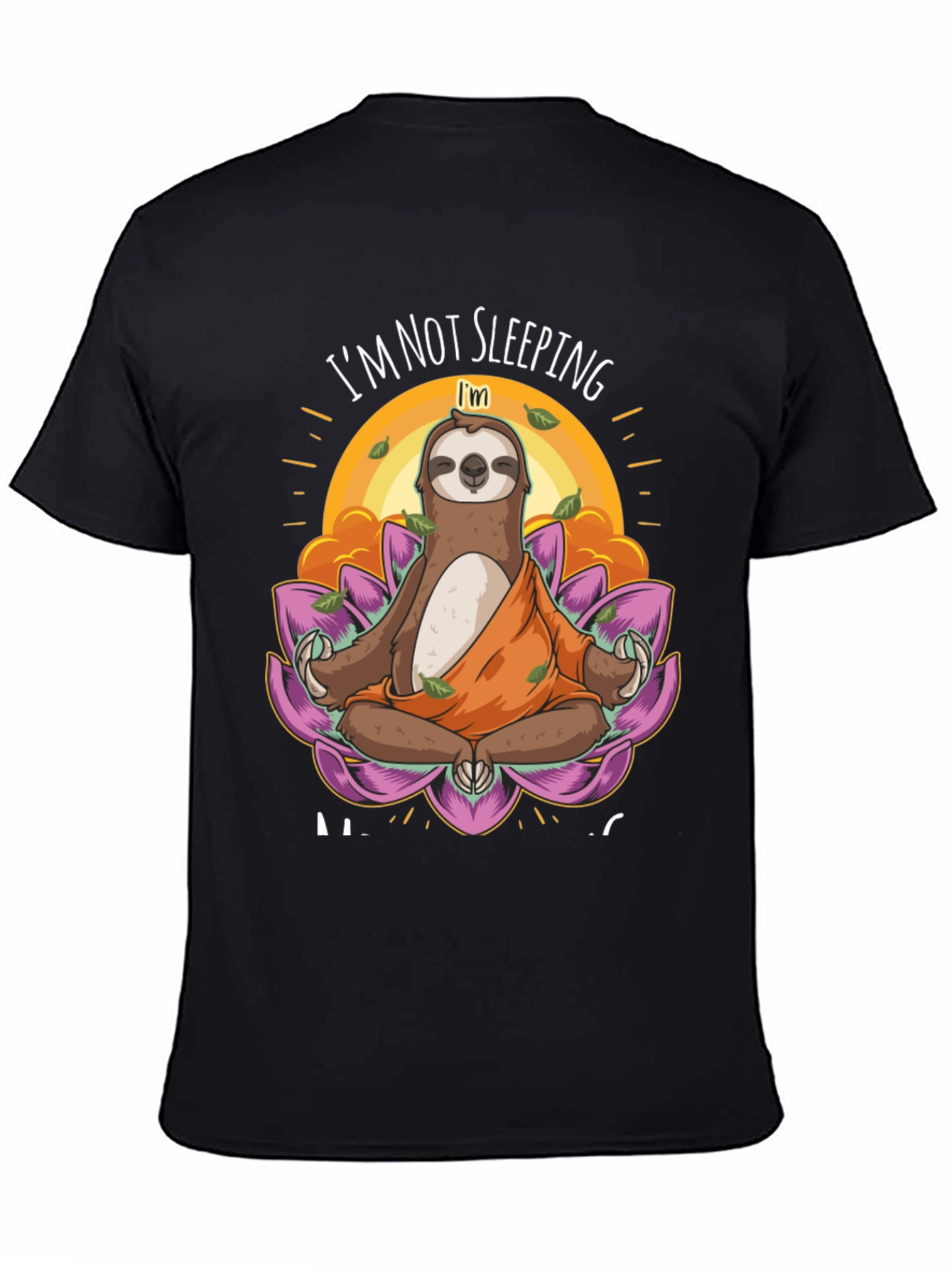 Meditating Sloth Graphic Tee - Funny Yoga Shirt