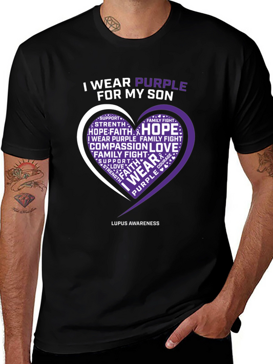 I Wear Purple For My Son Lupus Awareness T-Shirt