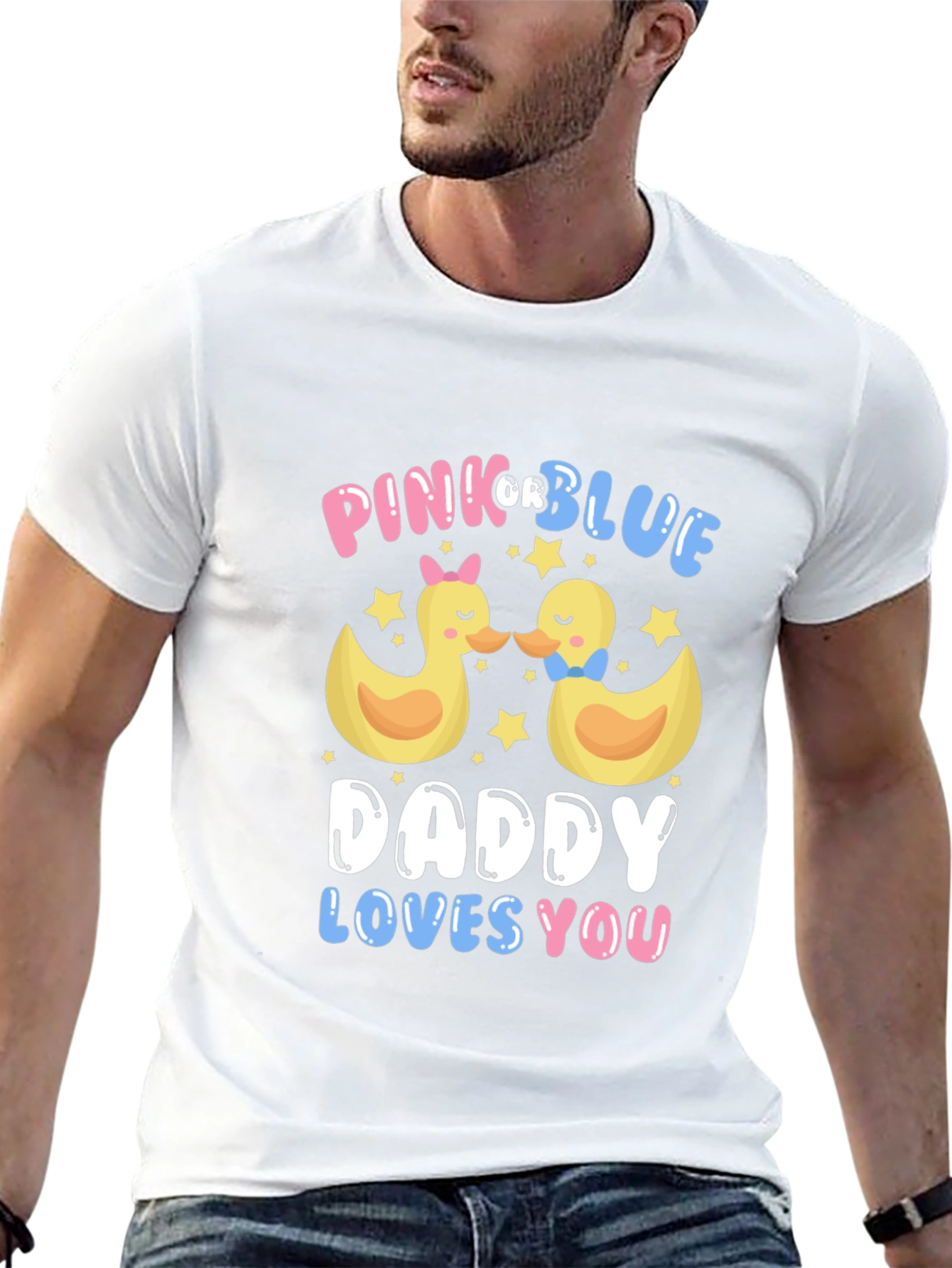 Pink or Blue Daddy Loves You T-Shirt