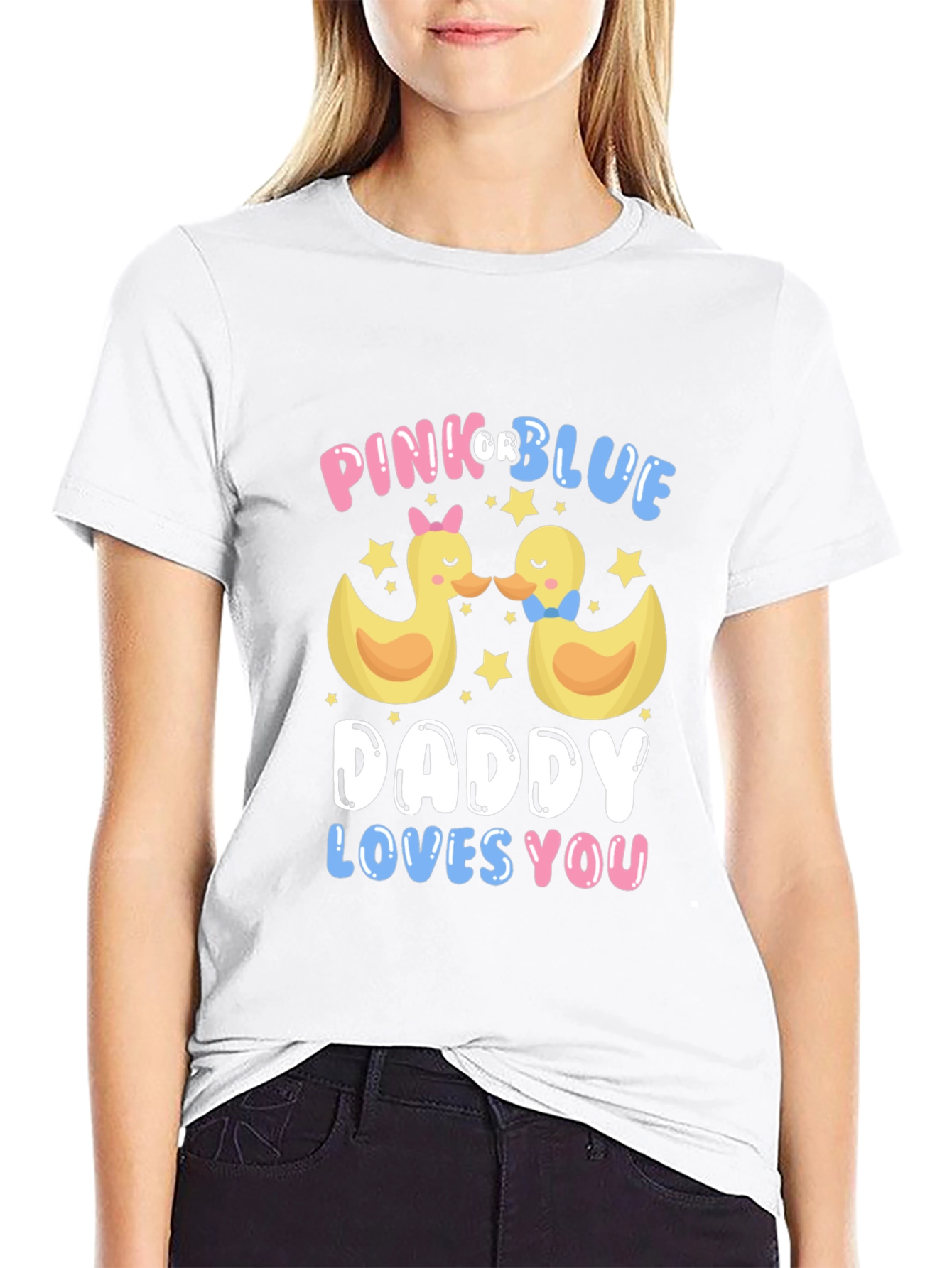 Pink or Blue Daddy Loves You T-Shirt