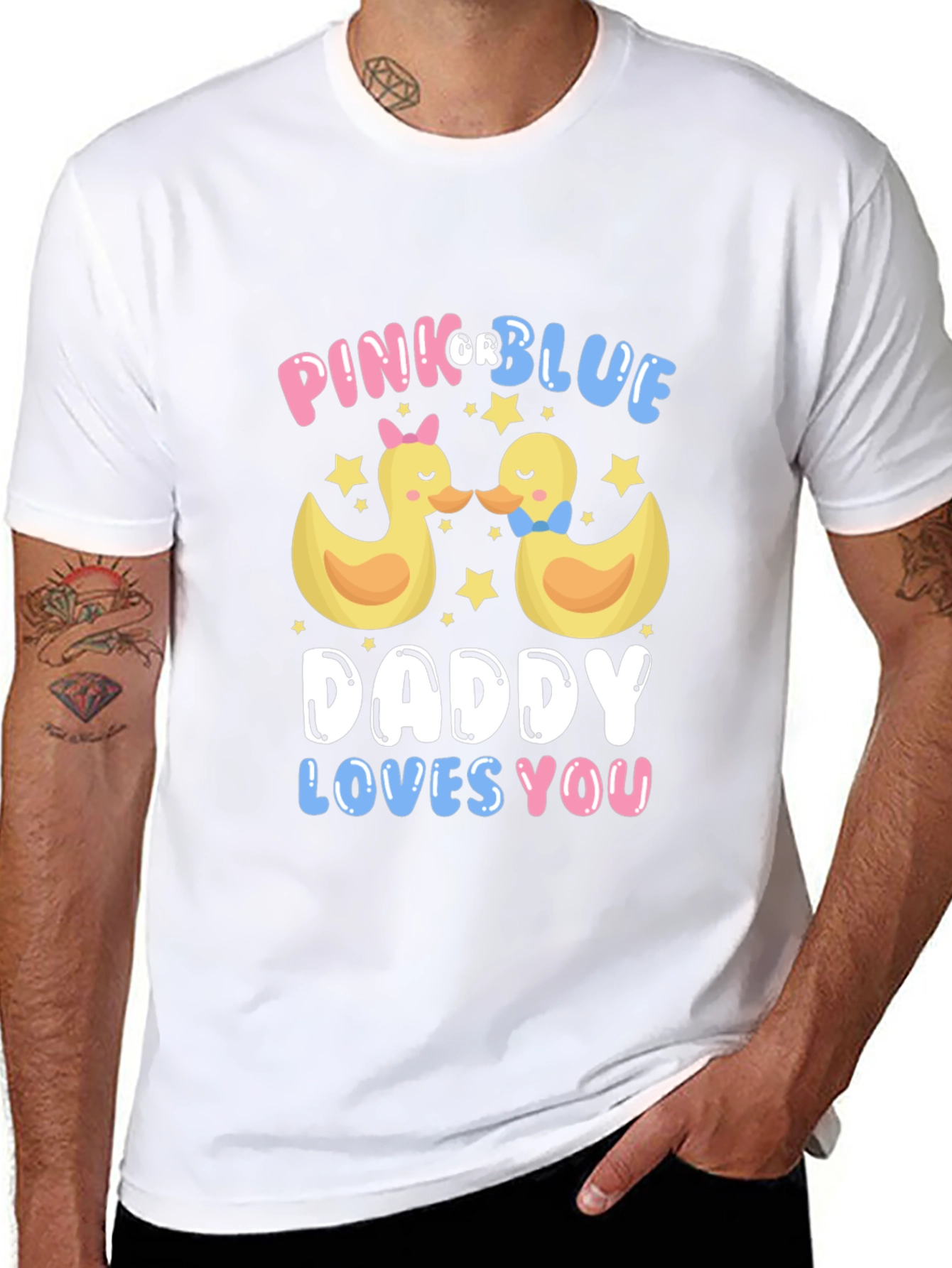 Pink or Blue Daddy Loves You T-Shirt