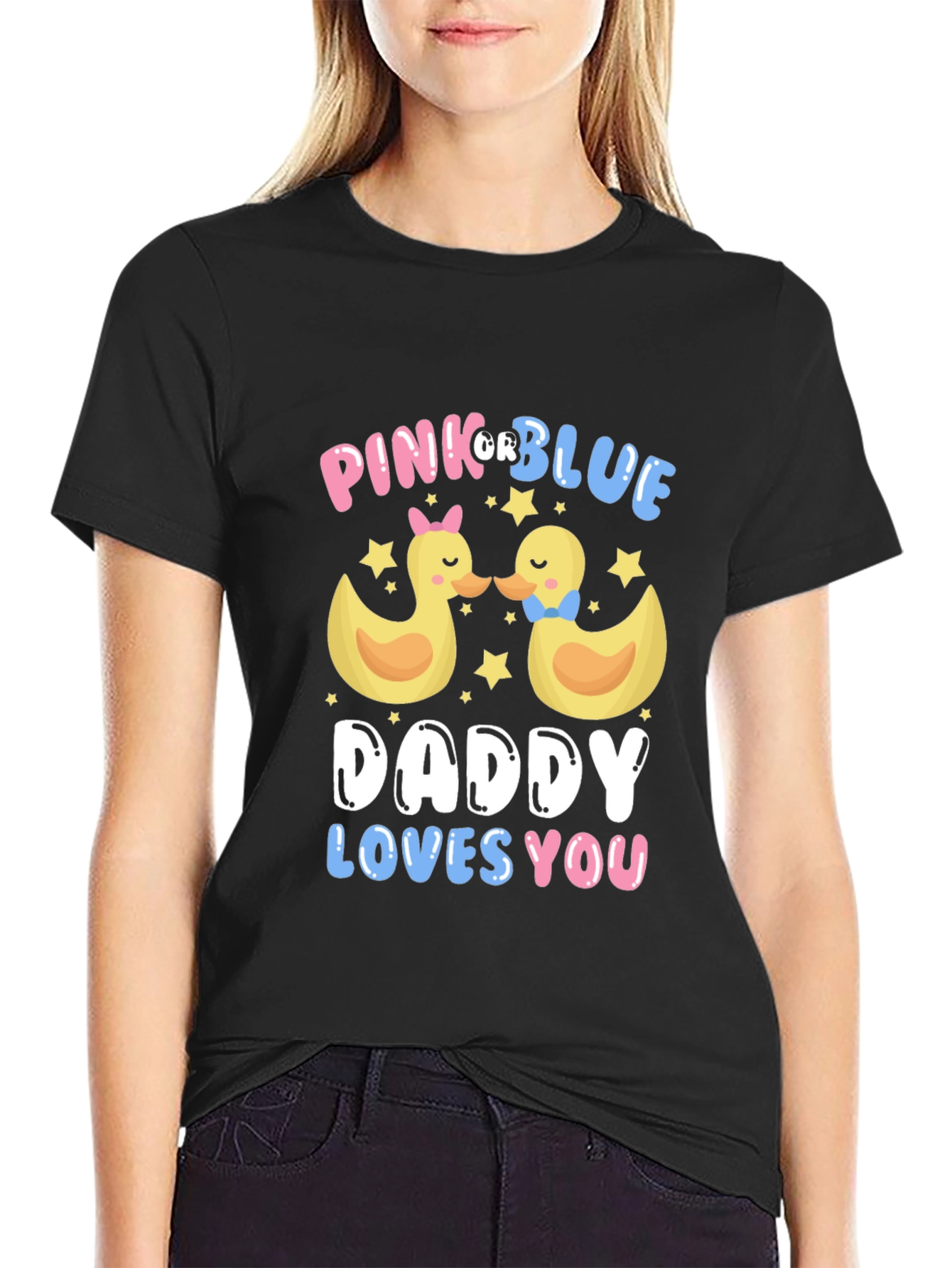 Pink or Blue Daddy Loves You T-Shirt