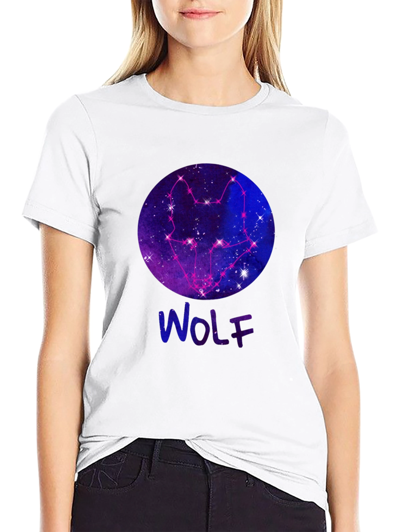 Wolf Constellation Galaxy T-Shirt