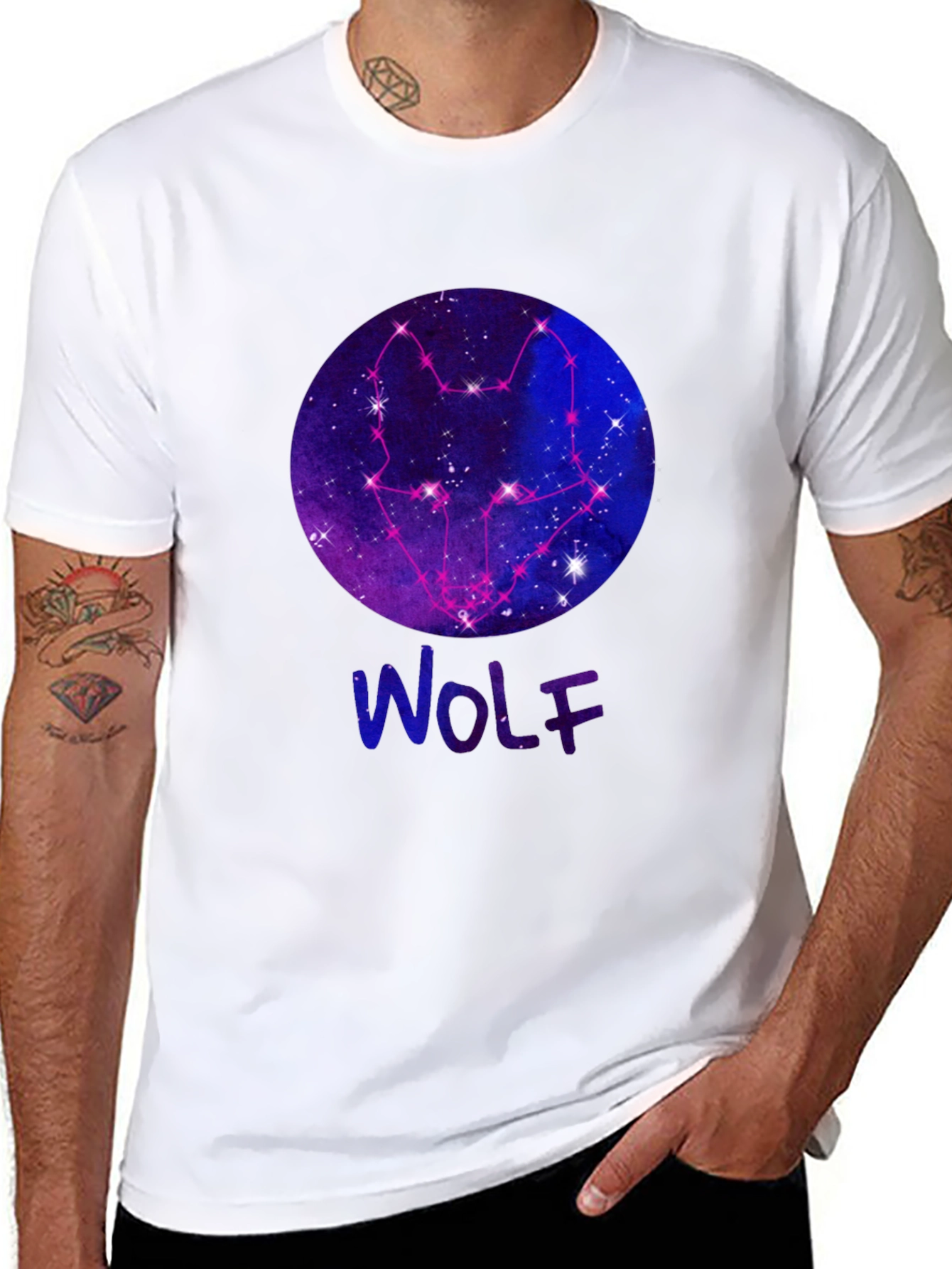 Wolf Constellation Galaxy T-Shirt