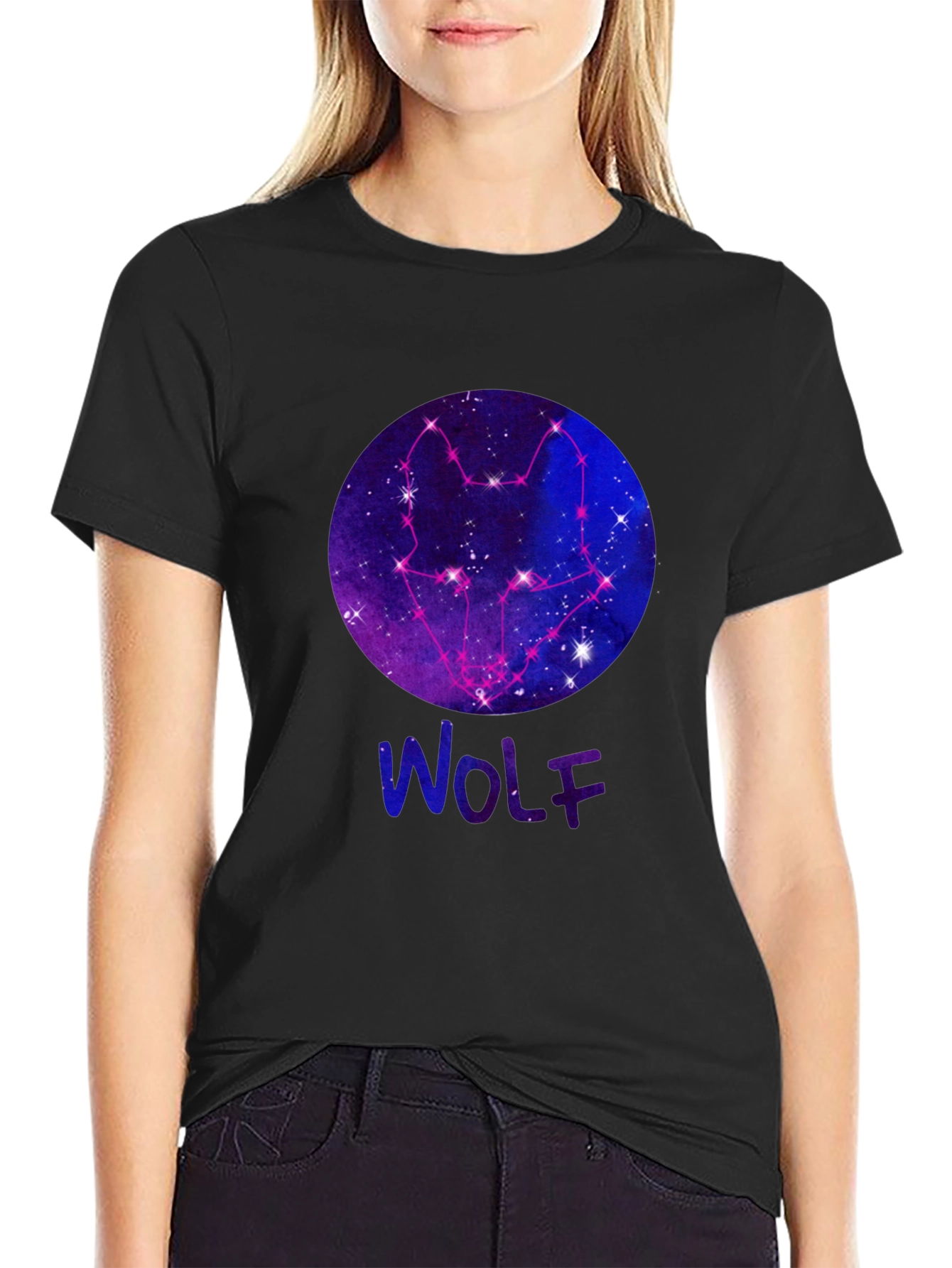 Wolf Constellation Galaxy T-Shirt