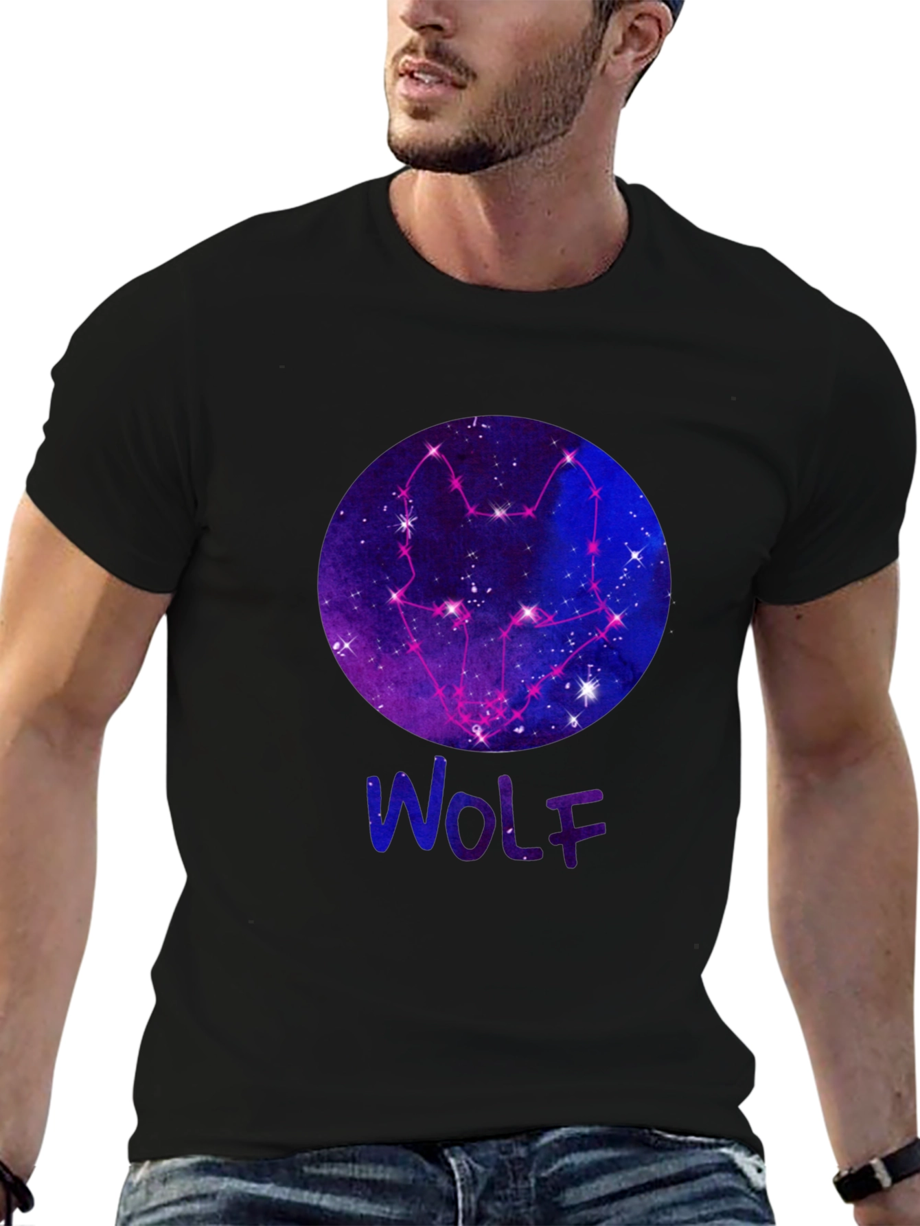 Wolf Constellation Galaxy T-Shirt
