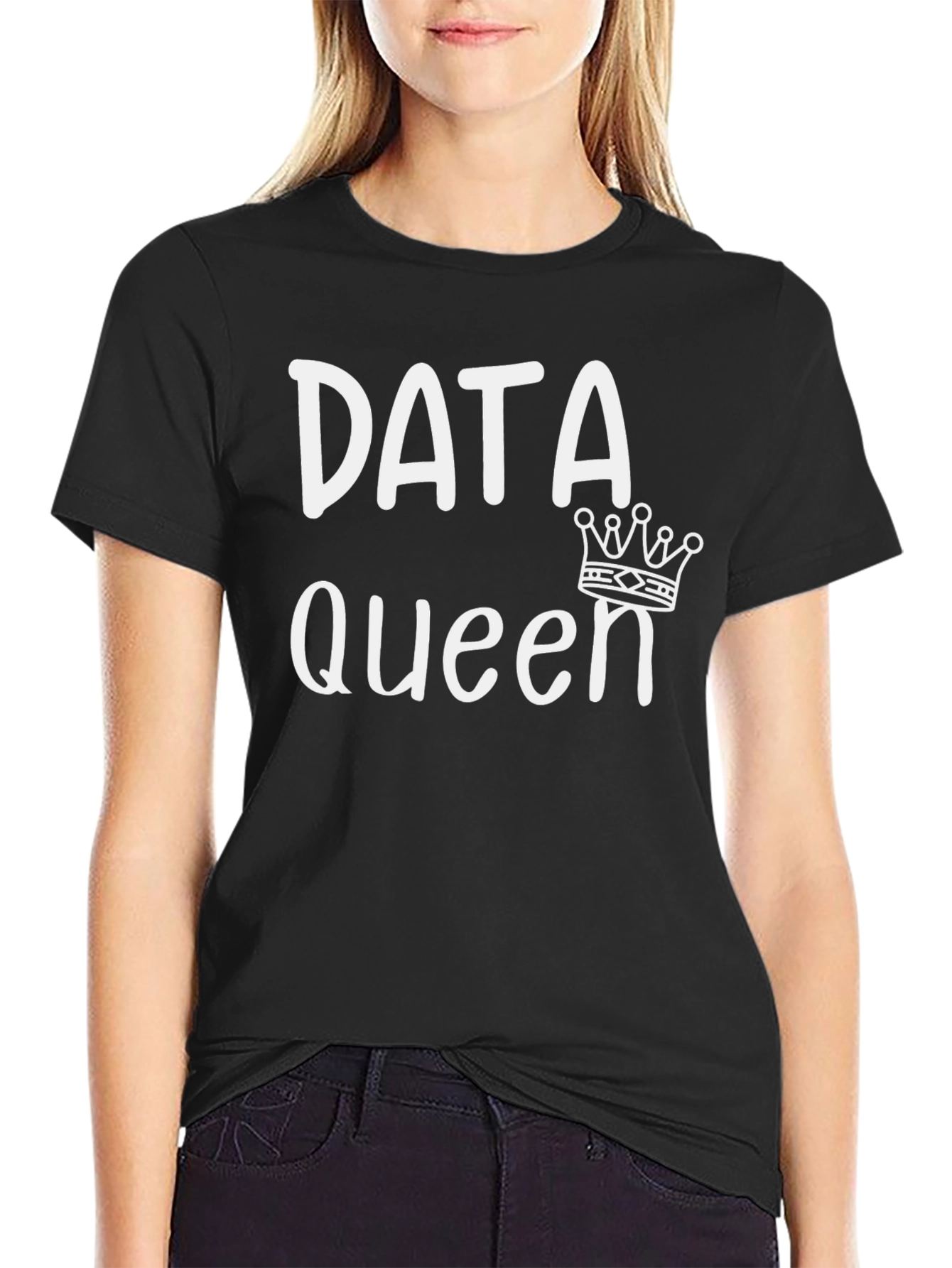 Data Queen Graphic T-Shirt - Black Cotton Tee
