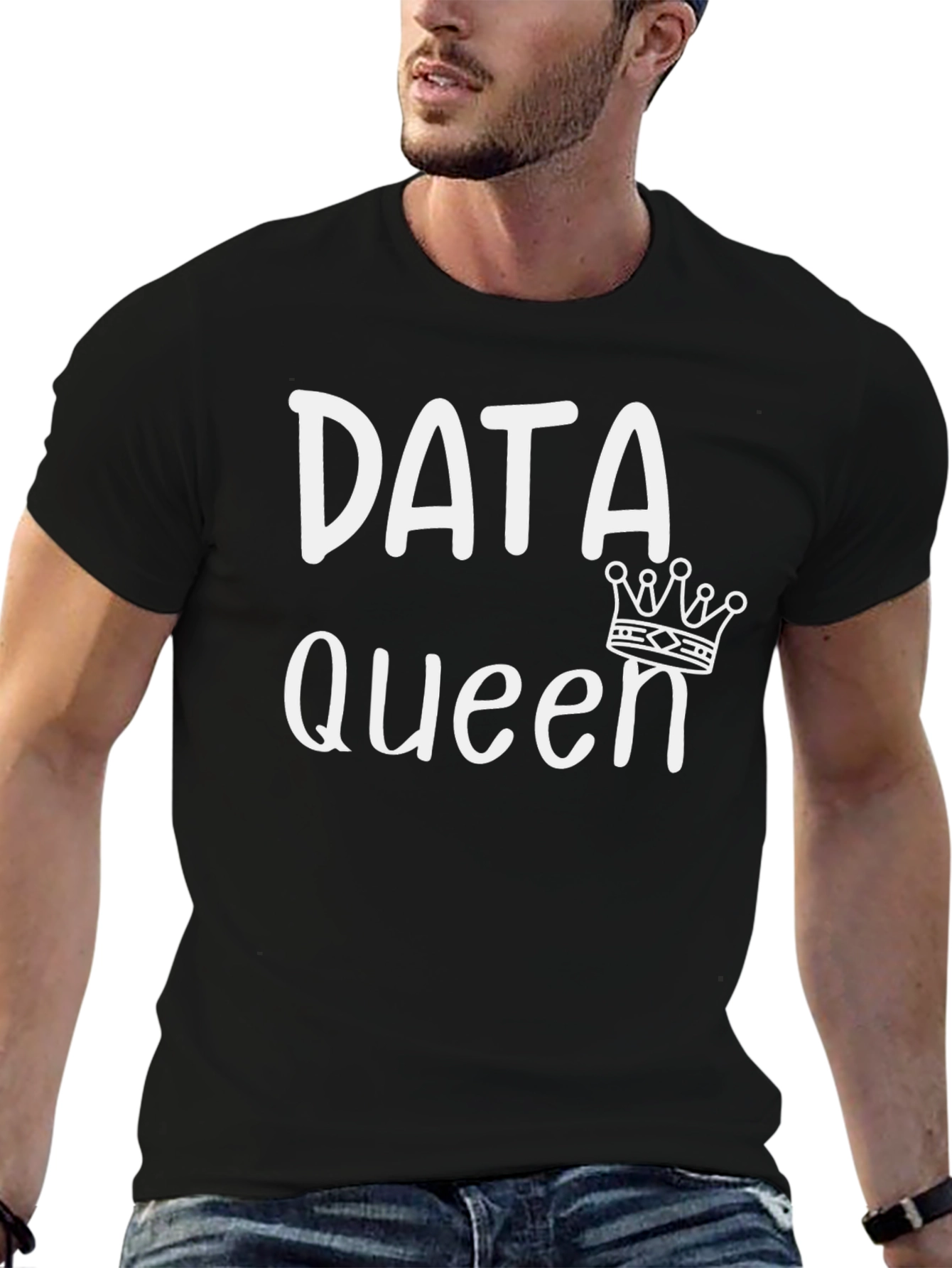 Data Queen Graphic T-Shirt - Black Cotton Tee