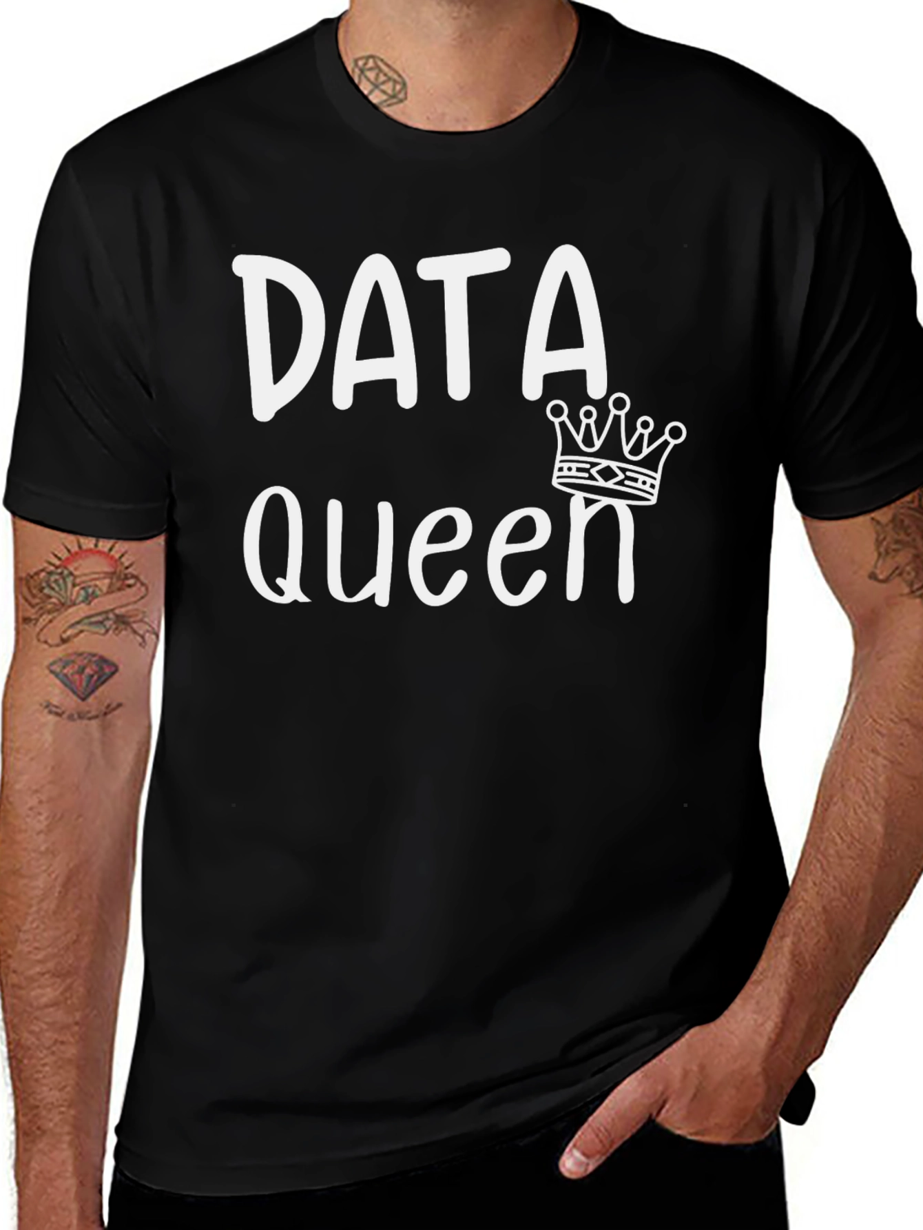 Data Queen Graphic T-Shirt - Black Cotton Tee