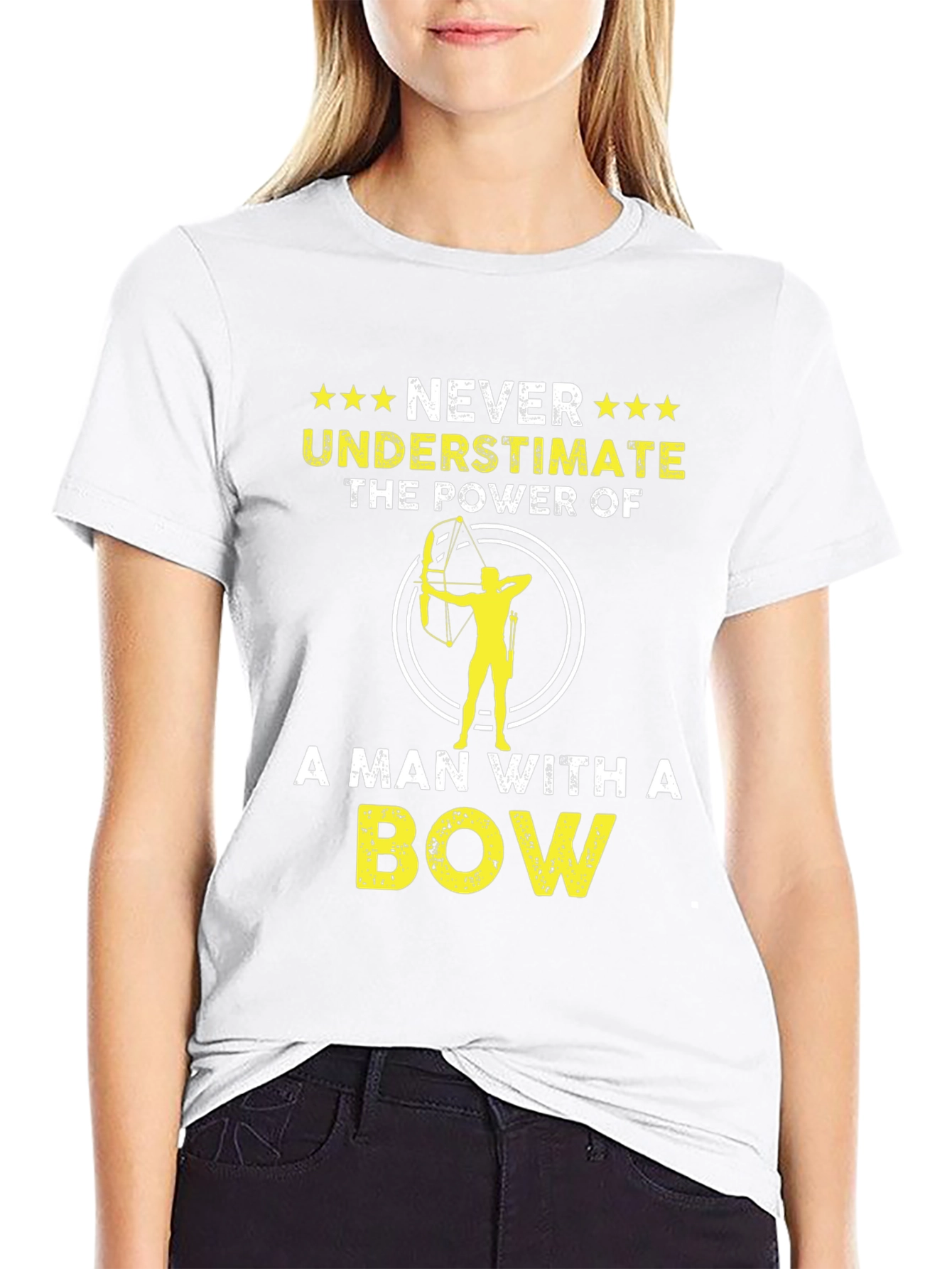 Never Underestimate A Man With A Bow T-Shirt