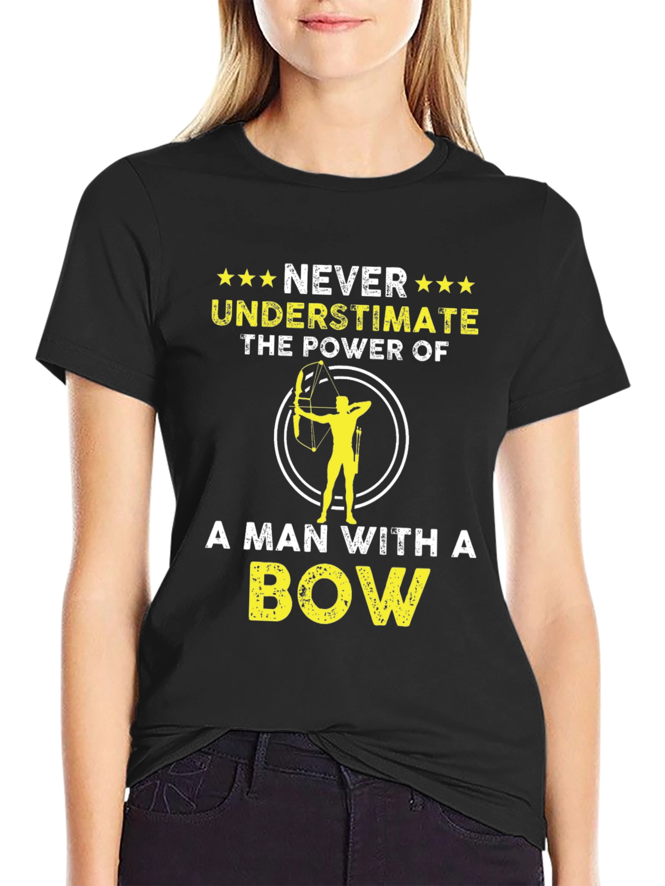 Never Underestimate A Man With A Bow T-Shirt