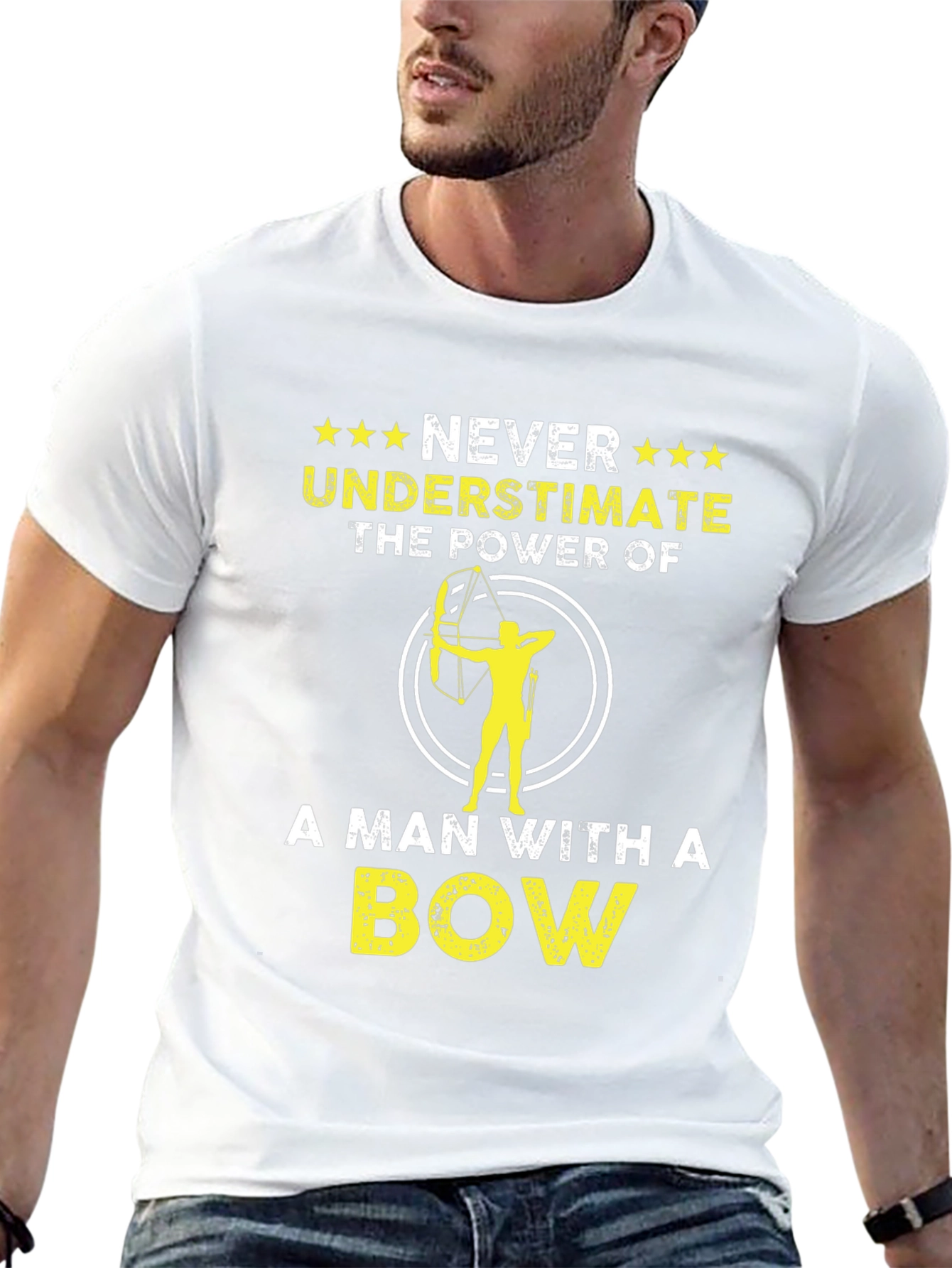Never Underestimate A Man With A Bow T-Shirt