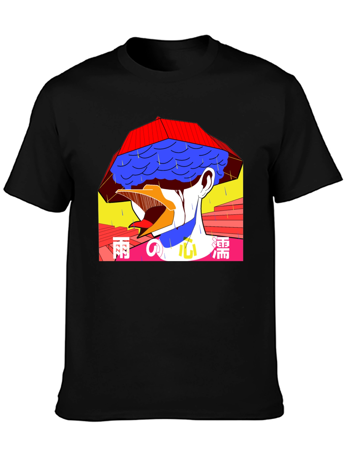 Artistic Japanese-Style Graphic T-Shirt