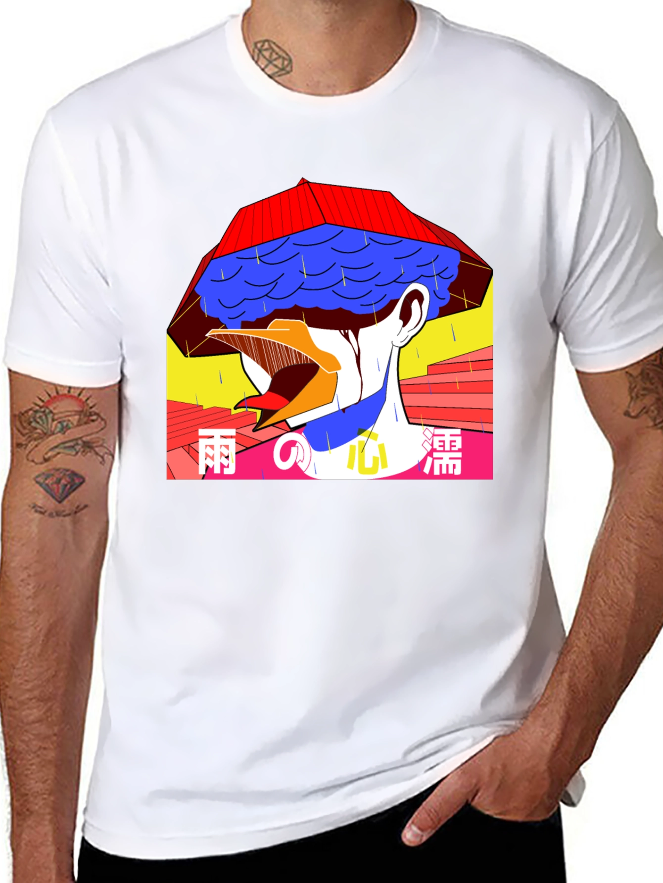 Artistic Japanese-Style Graphic T-Shirt