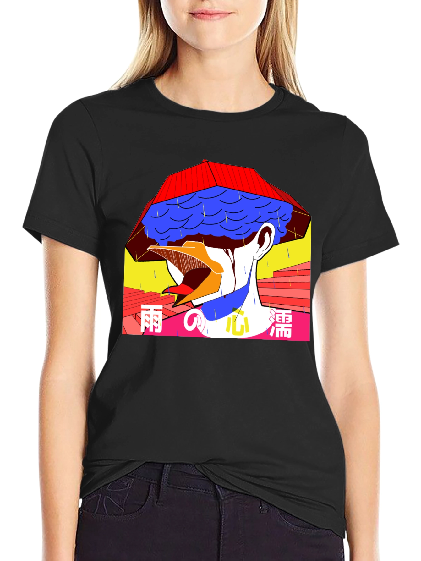 Artistic Japanese-Style Graphic T-Shirt