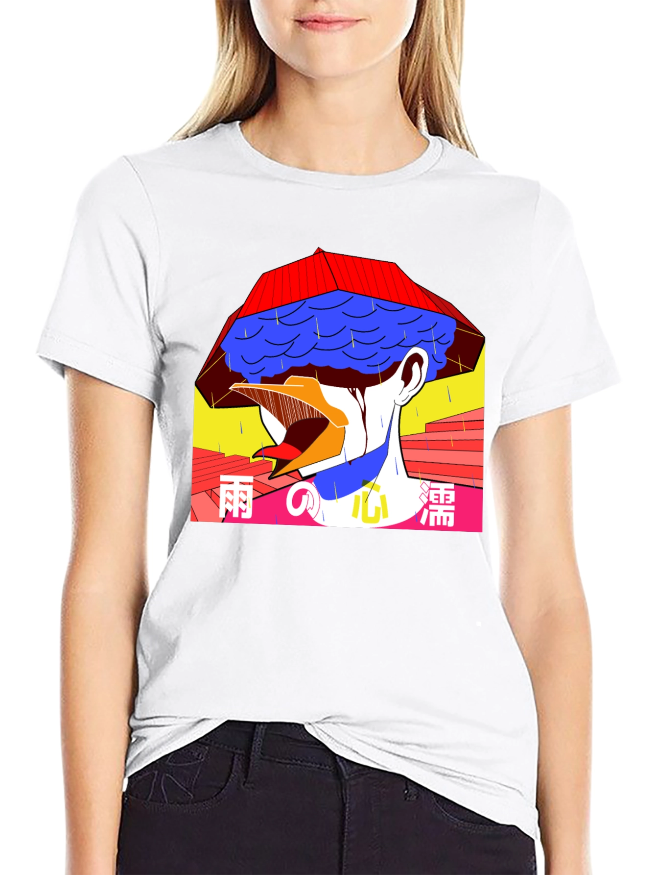 Artistic Japanese-Style Graphic T-Shirt
