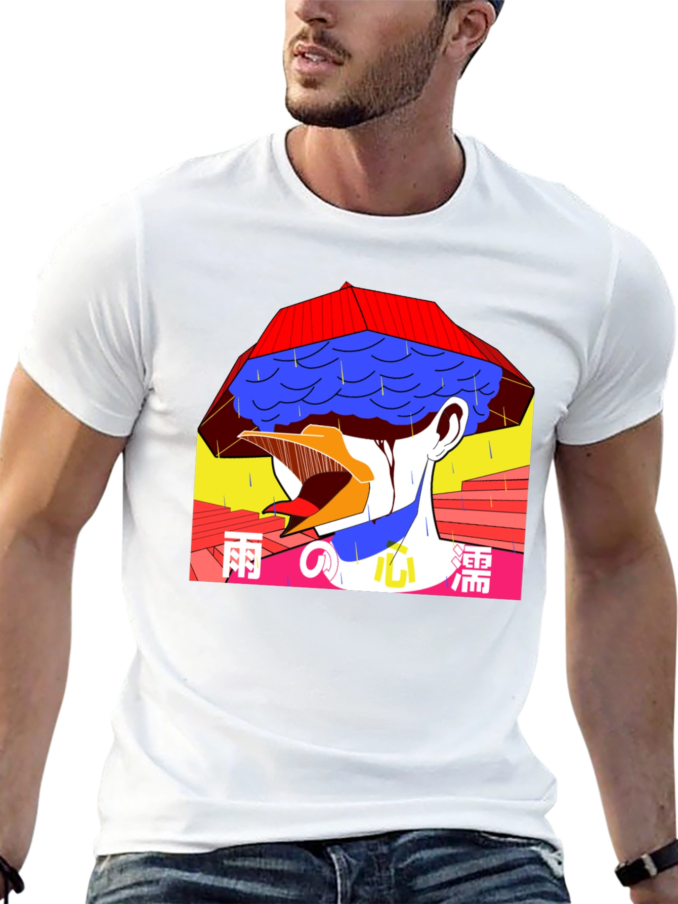 Artistic Japanese-Style Graphic T-Shirt