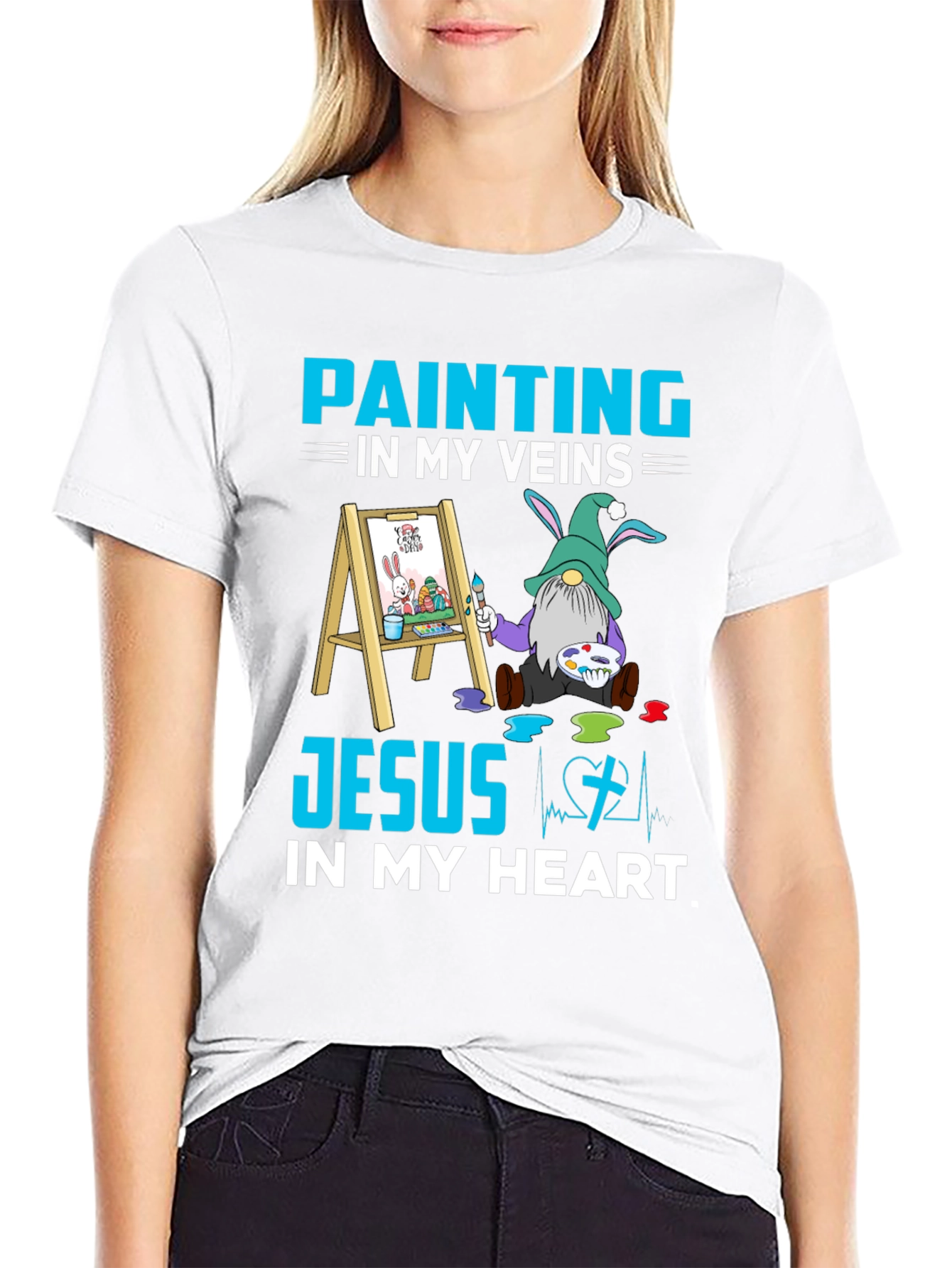 Painting In My Veins Jesus In My Heart T-Shirt