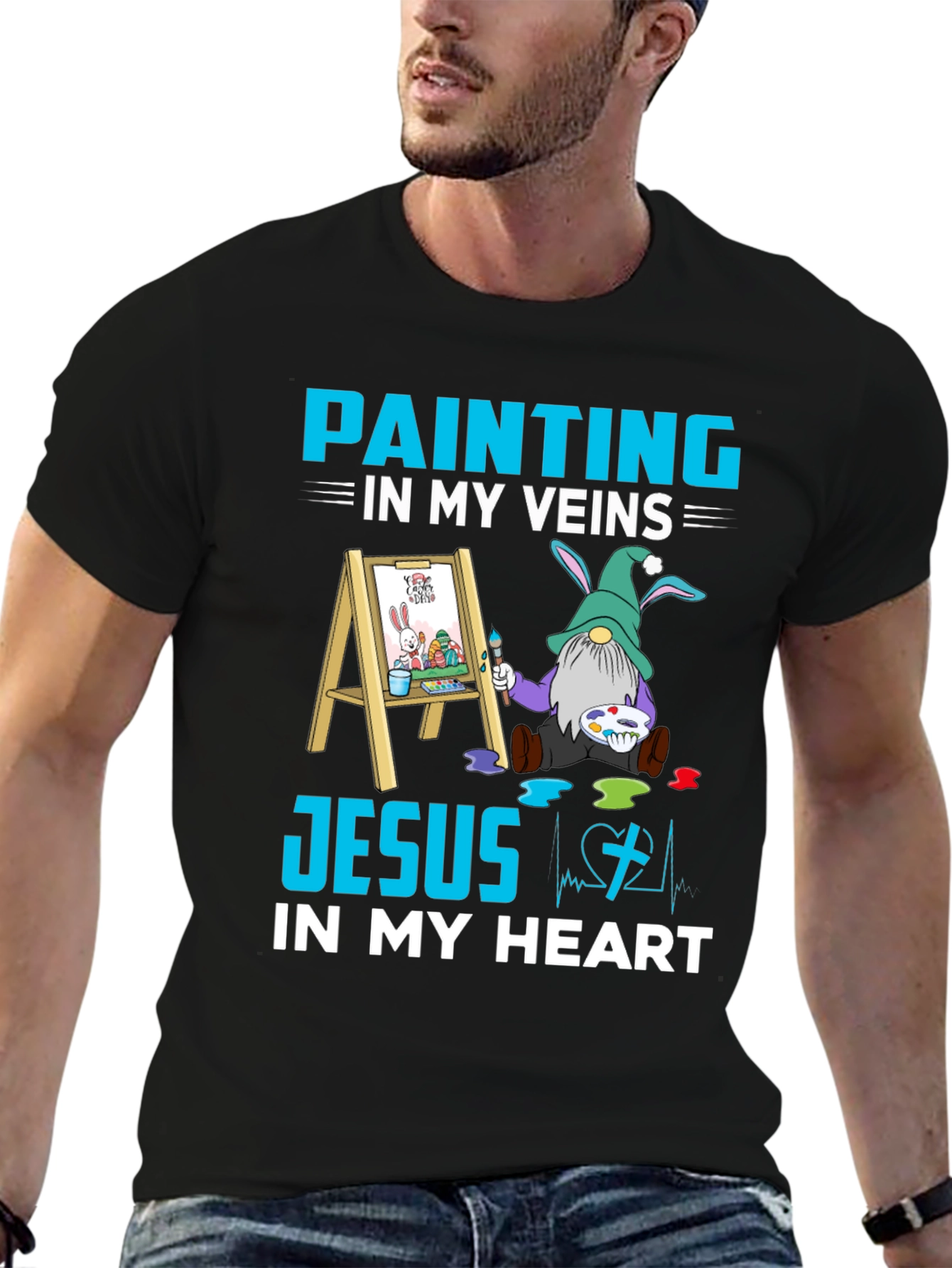 Painting In My Veins Jesus In My Heart T-Shirt
