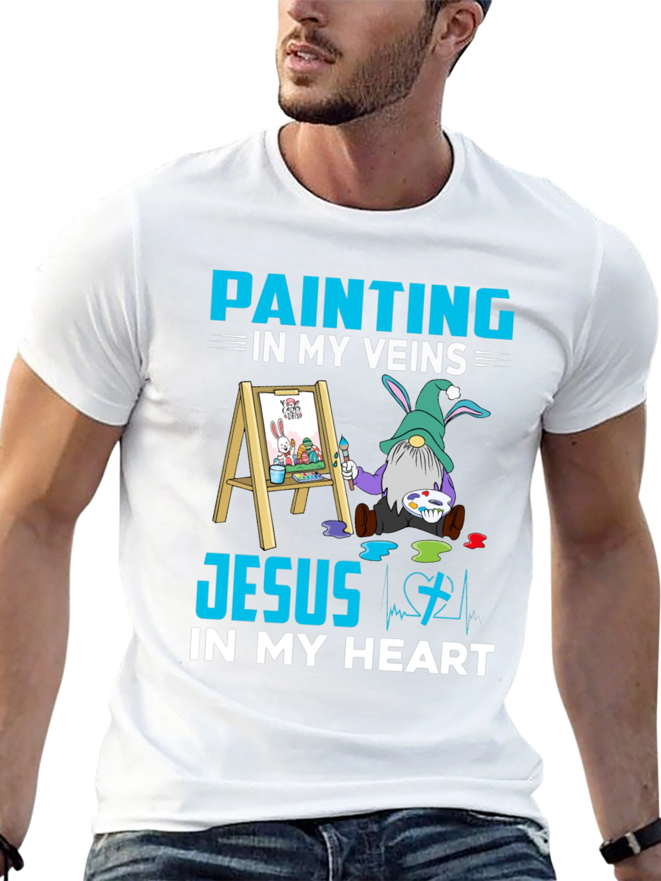 Painting In My Veins Jesus In My Heart T-Shirt