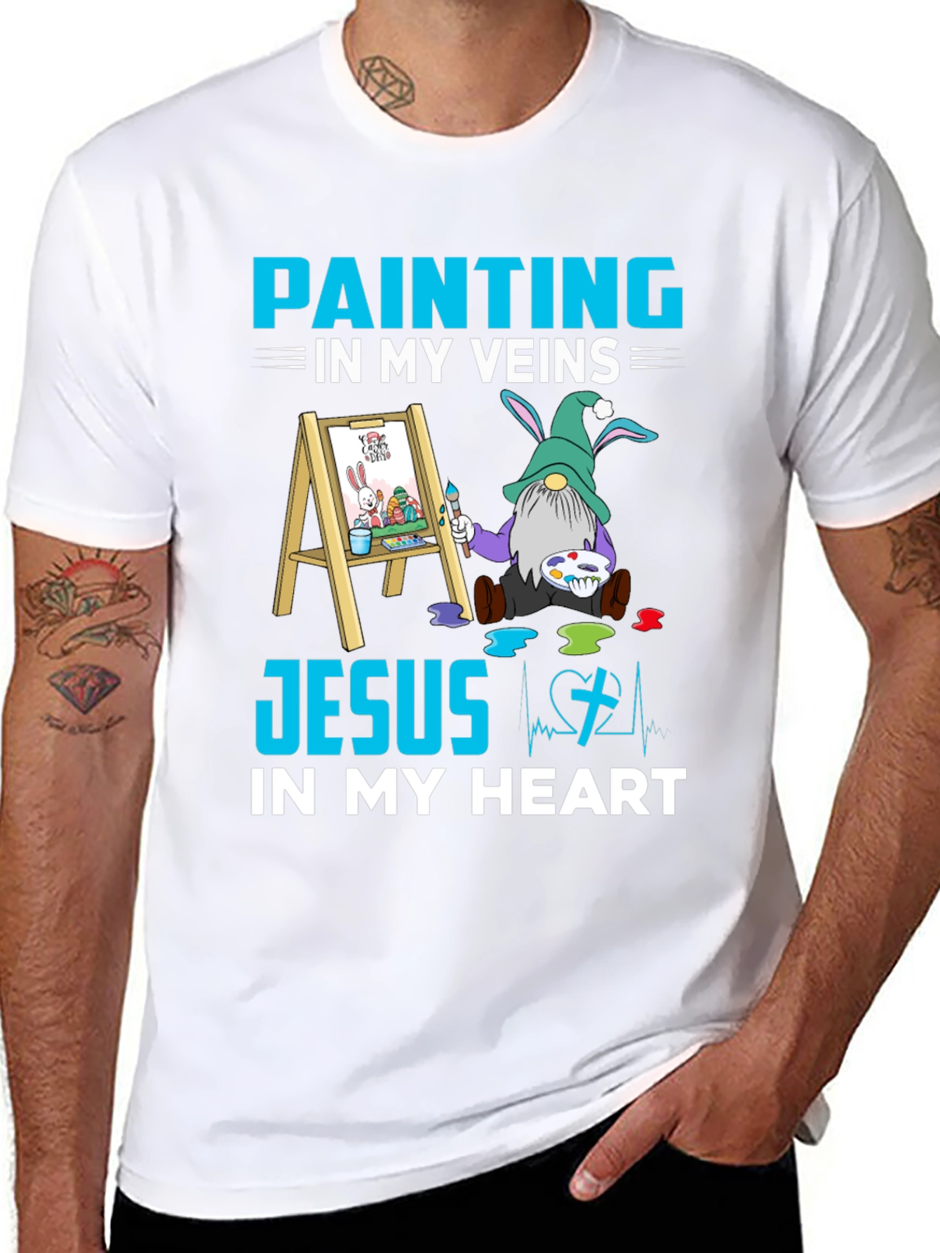 Painting In My Veins Jesus In My Heart T-Shirt