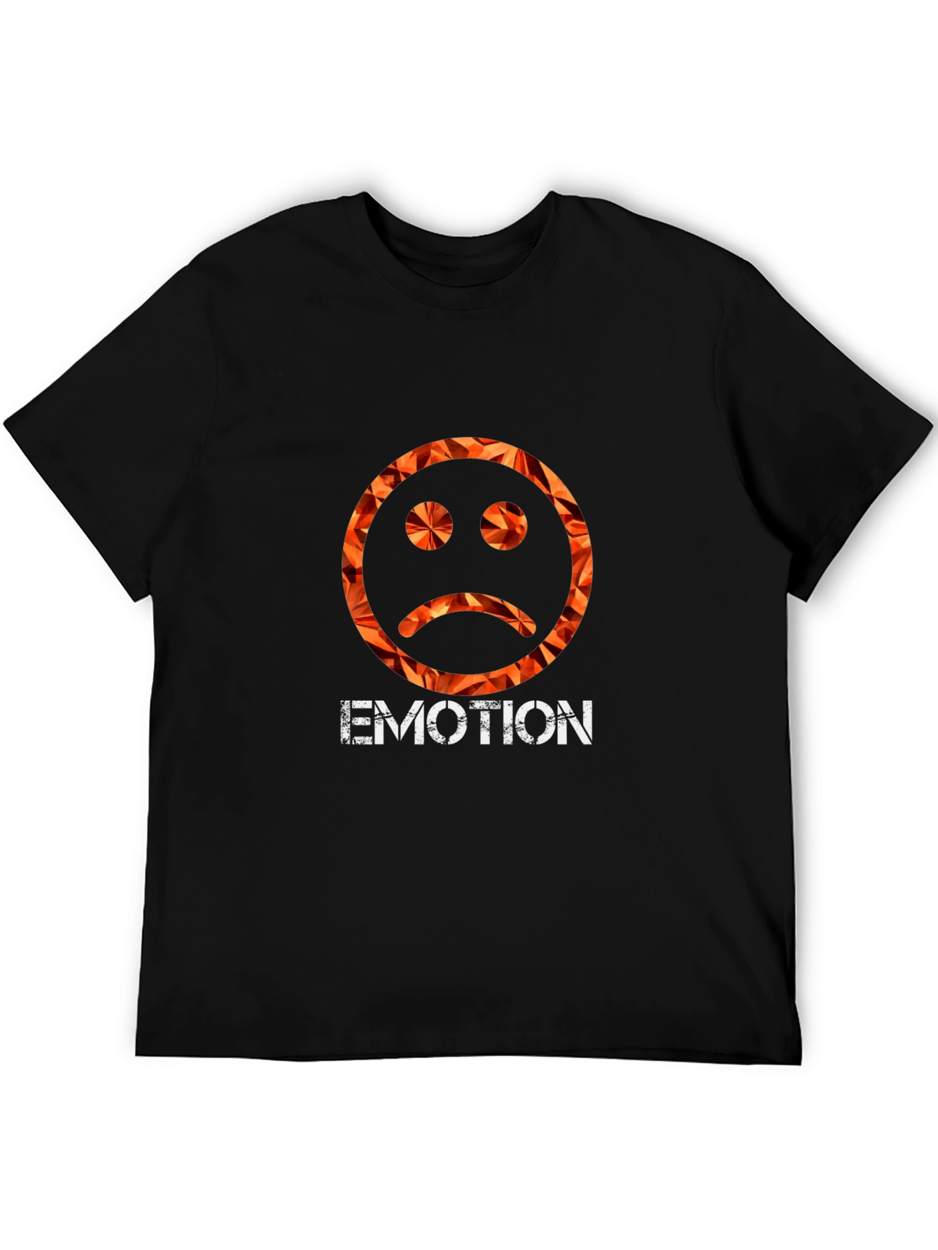Emo Emotion Graphic Tee - Trendy Sad Face Shirt