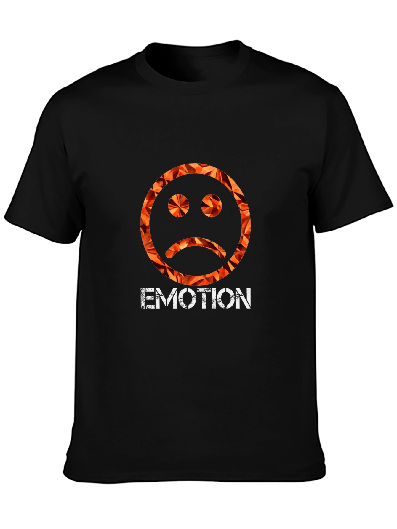 Emo Emotion Graphic Tee - Trendy Sad Face Shirt