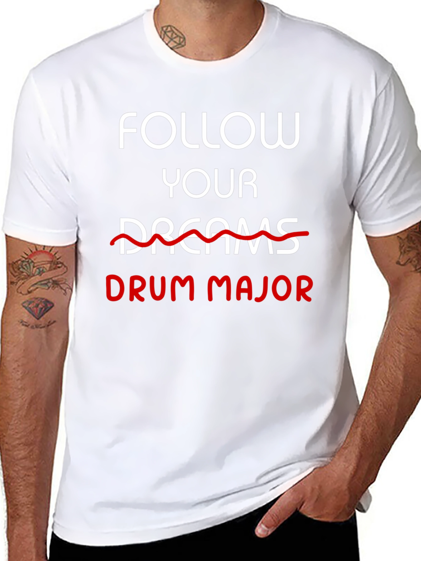 Follow Your Drum Major Black T-Shirt