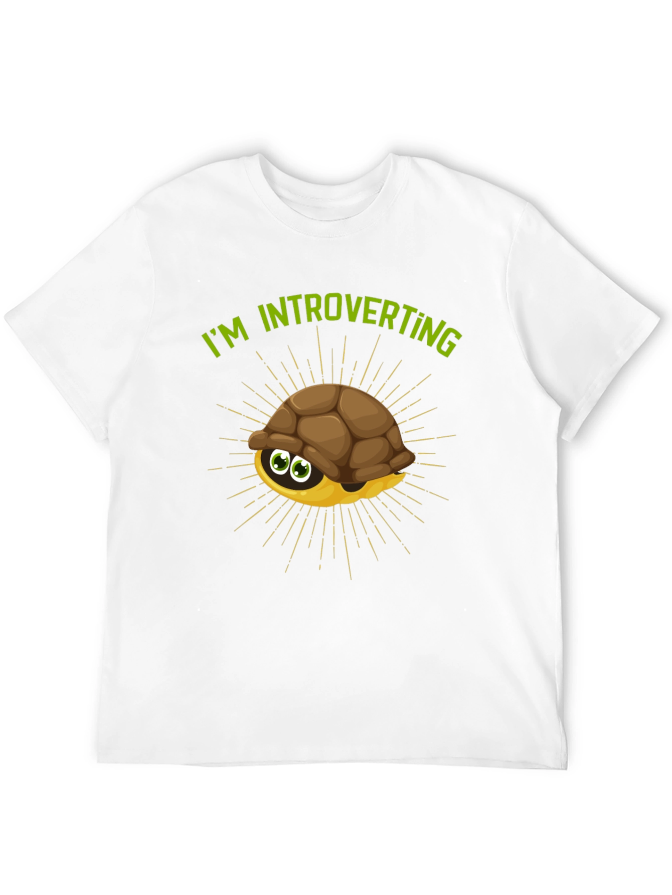 Introverting Turtle Graphic Tee - Black