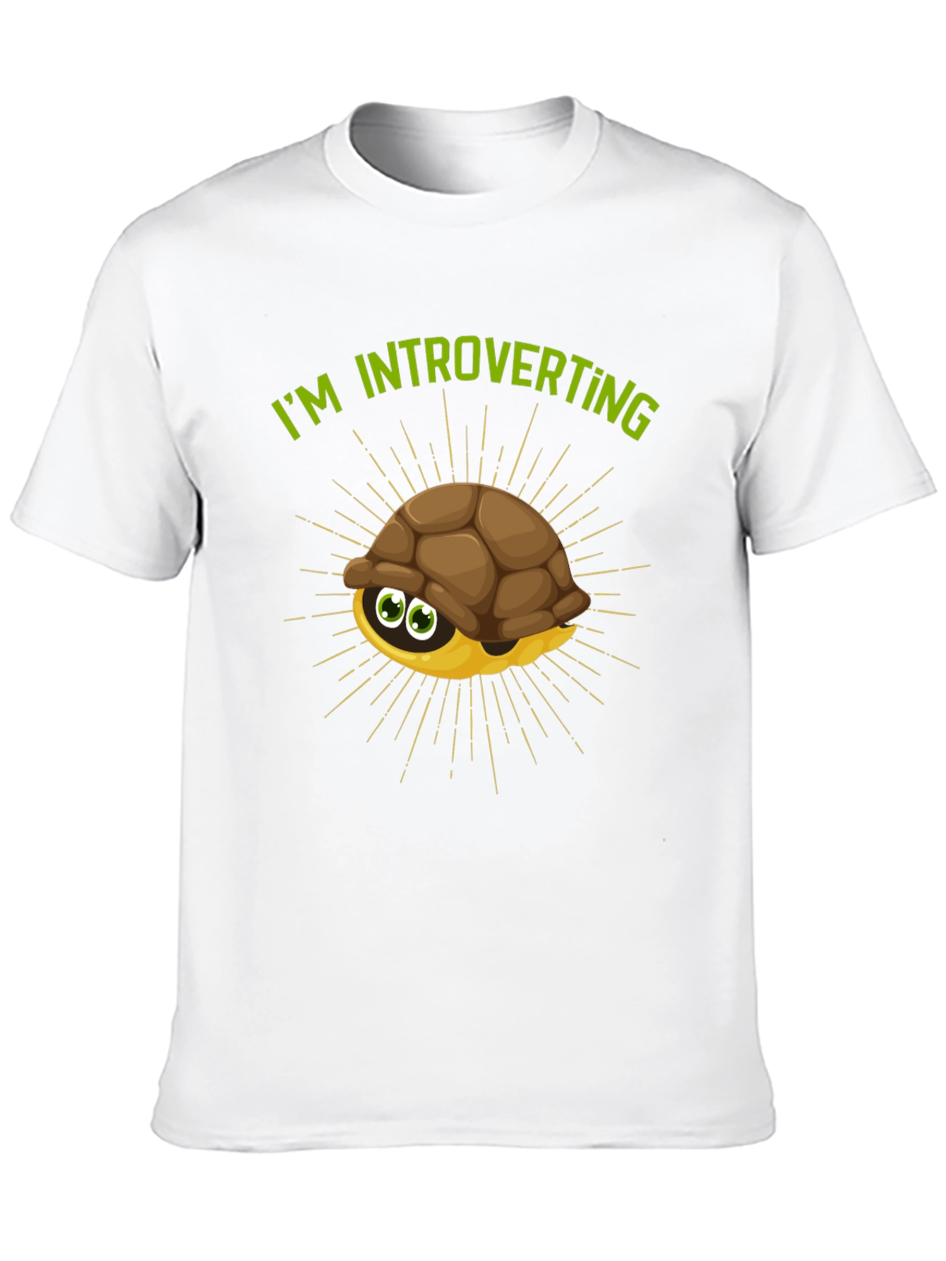 Introverting Turtle Graphic Tee - Black