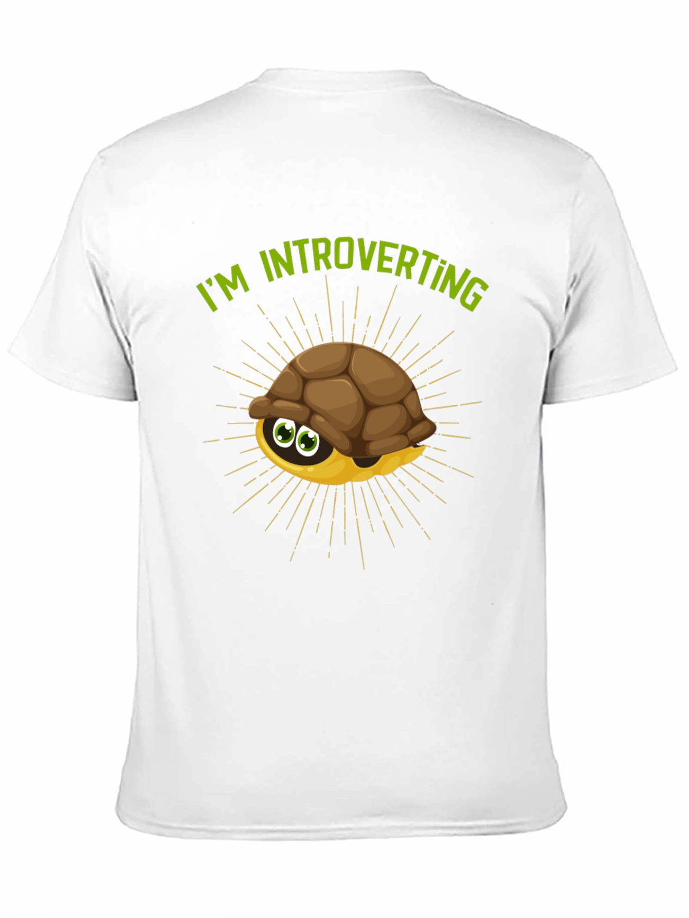 Introverting Turtle Graphic Tee - Black