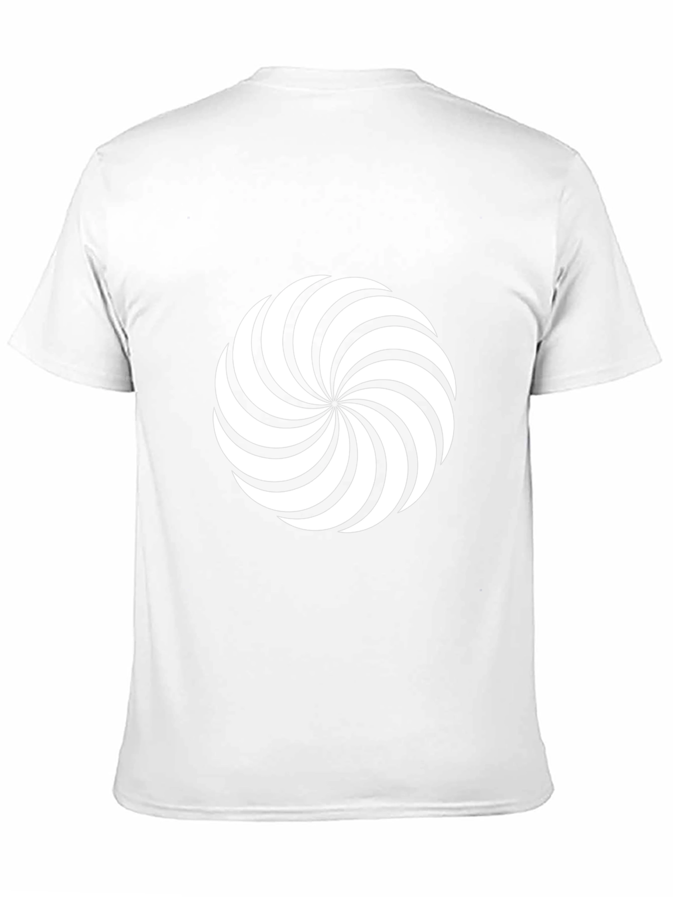 Stylish Black Tee with Swirling Graphic Print