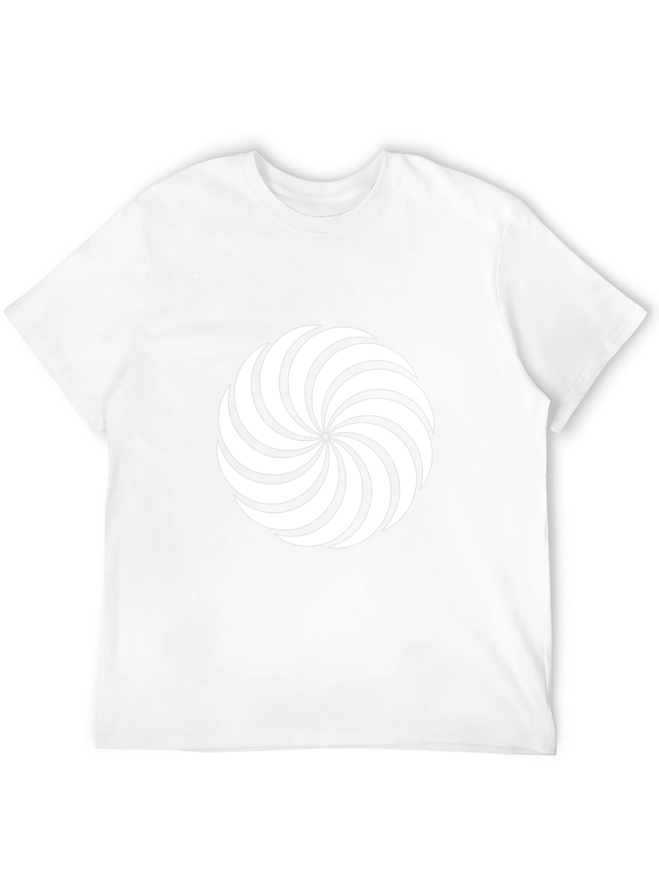 Stylish Black Tee with Swirling Graphic Print
