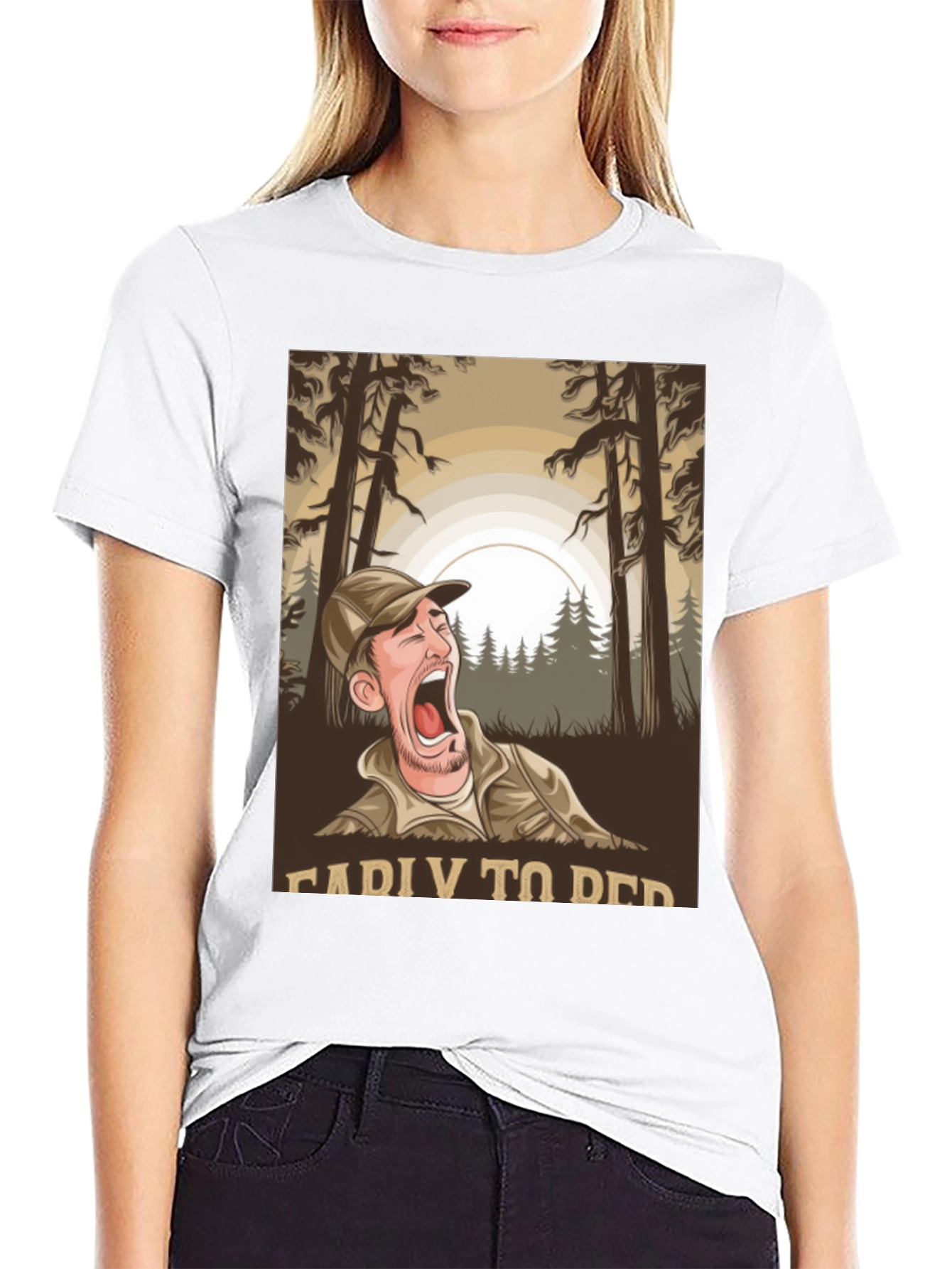 Funny Camping T-Shirt: Ready To Bed Graphic Tee