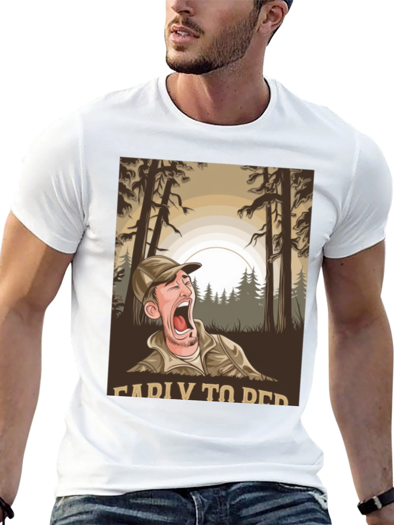 Funny Camping T-Shirt: Ready To Bed Graphic Tee